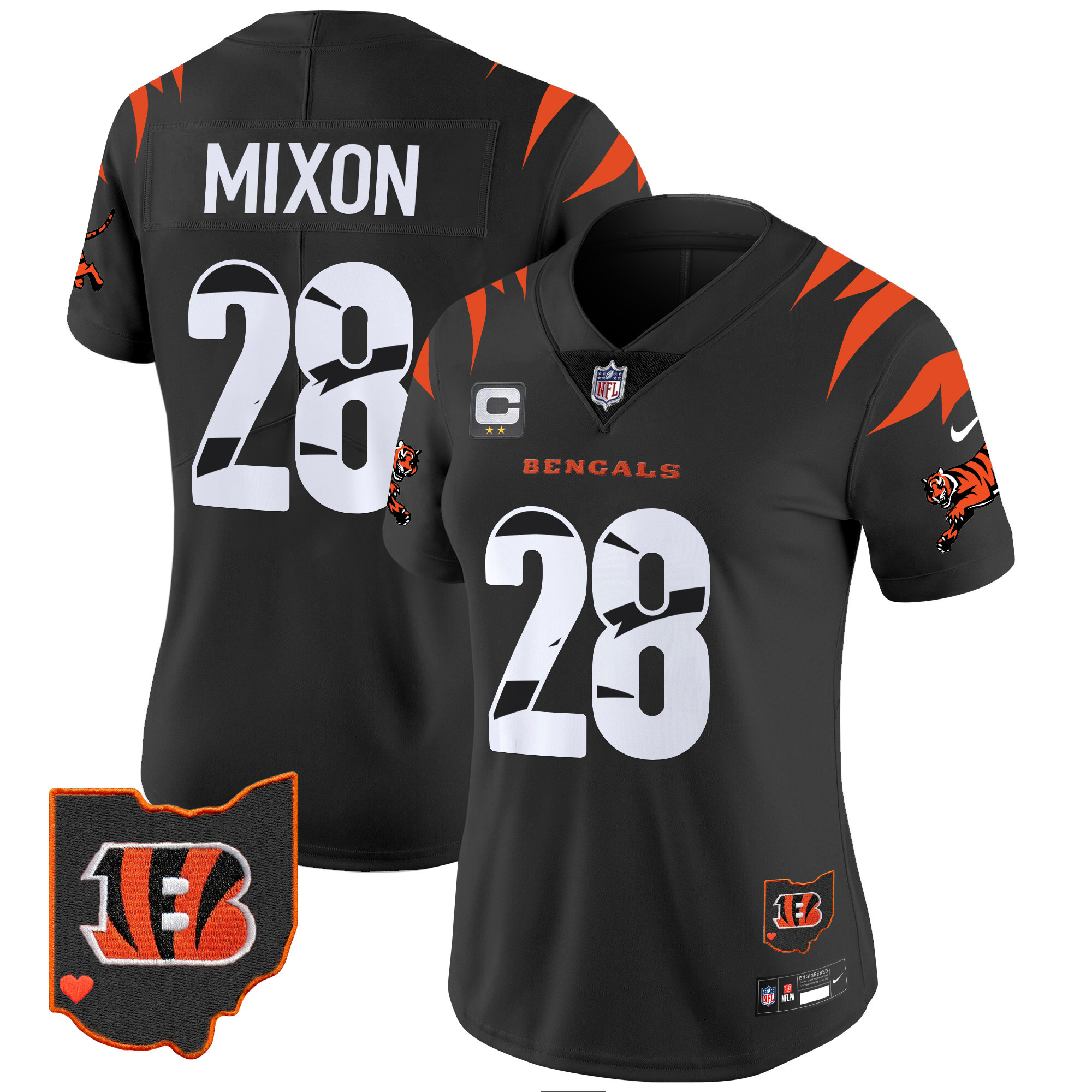 Women's Joe Mixon Cincinnati Bengals Special Vapor Limited Black Jersey - All Stitched