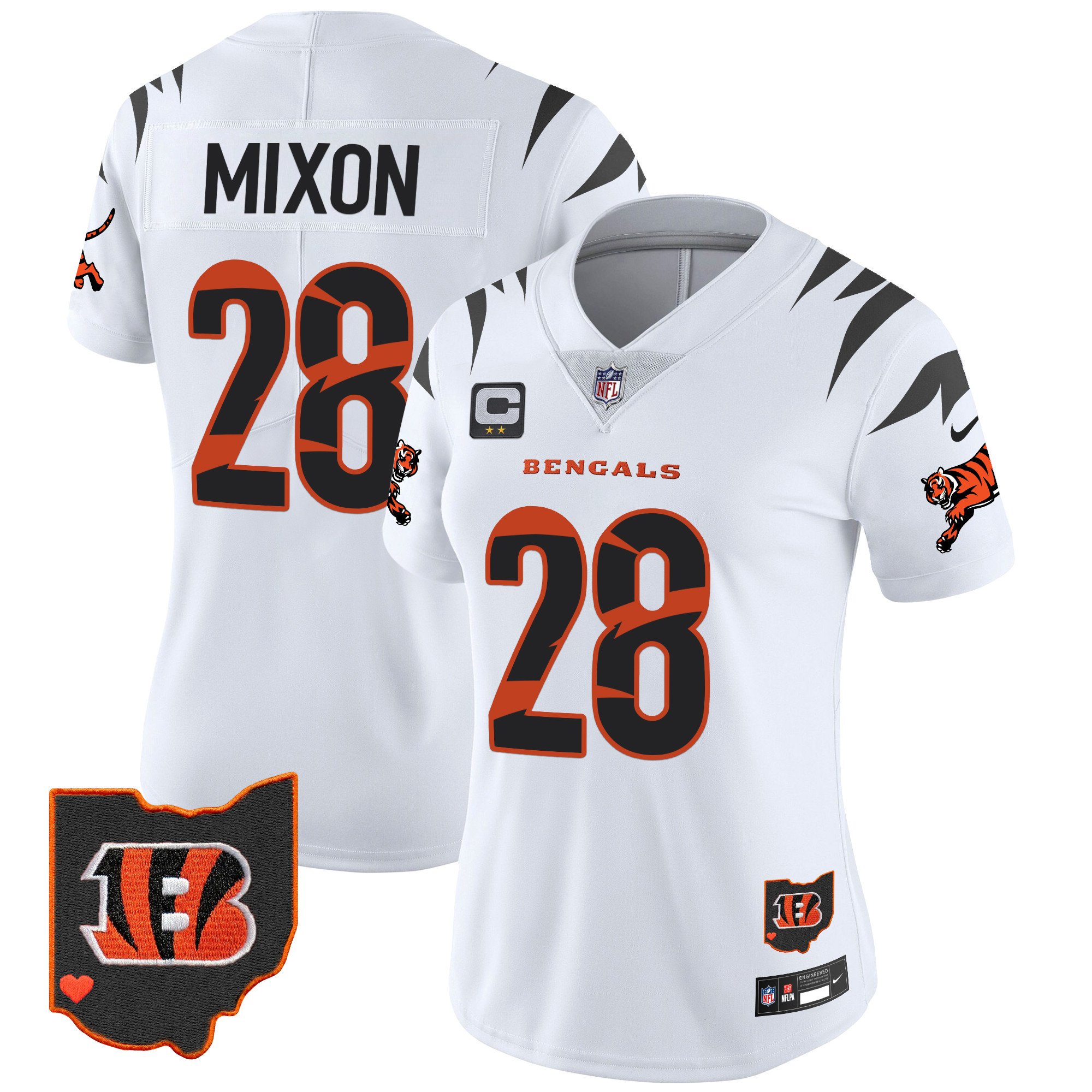 Women's Joe Mixon Cincinnati Bengals Special Vapor Limited White Jersey - All Stitched