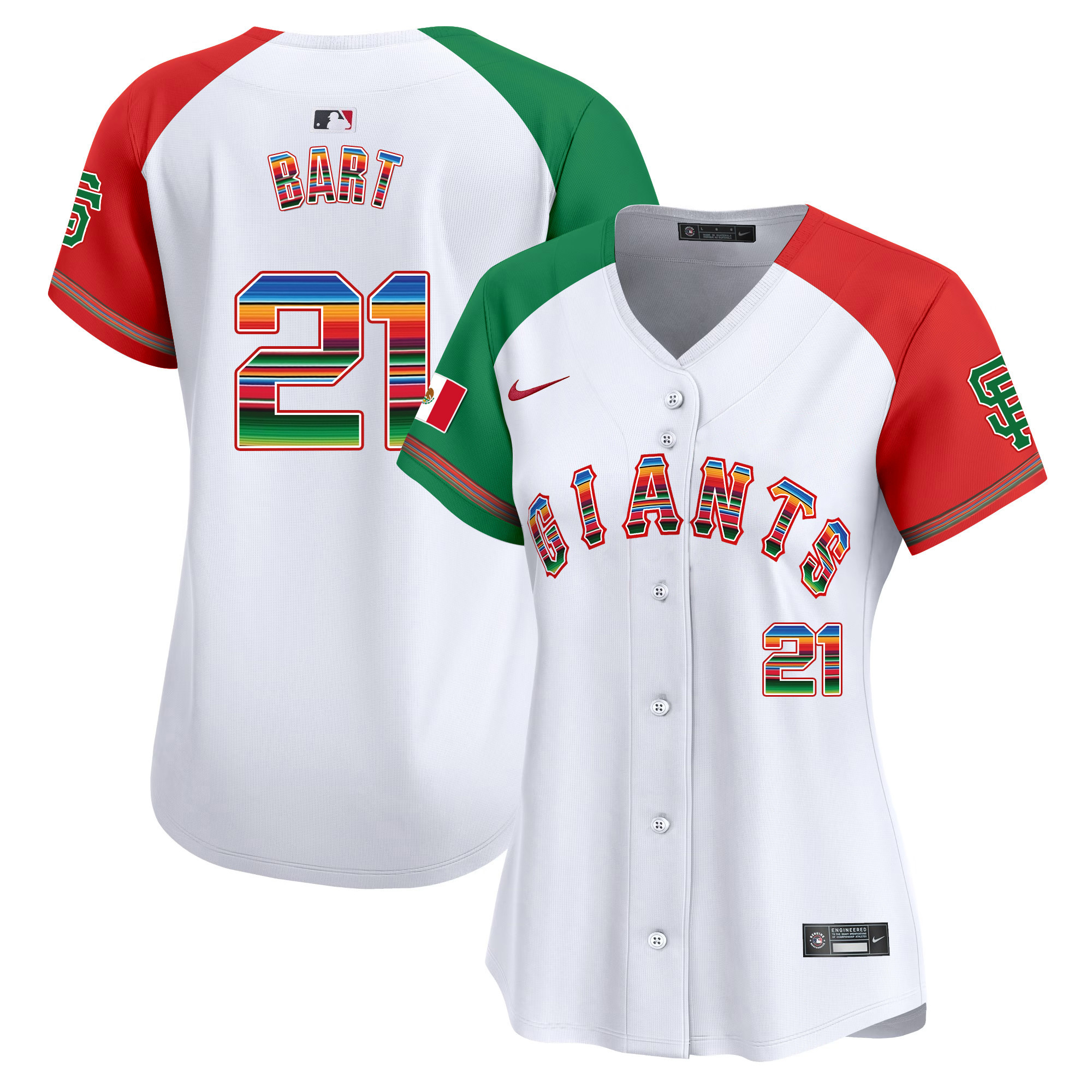 Women's Joey Bart San Francisco Giants Mexico Vapor Premier Limited Alternate Jersey - All Stitched