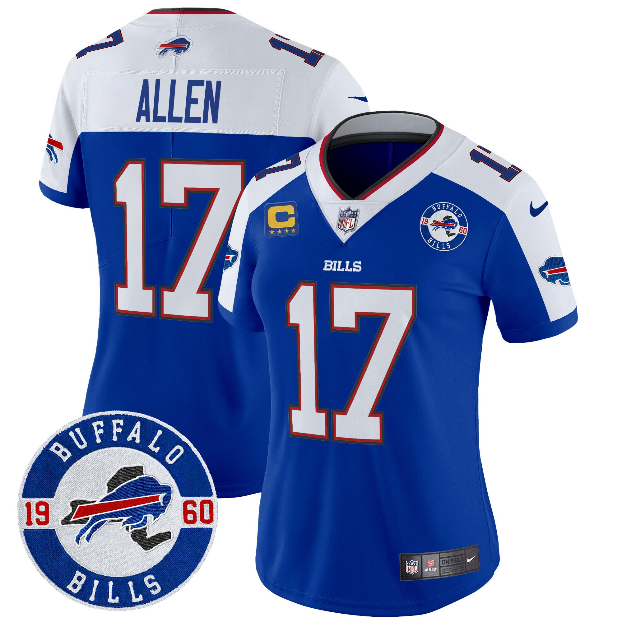Women's Josh Allen Buffalo Bills 2024 Vapor Limited Royal Alternate Jersey - All Stitched