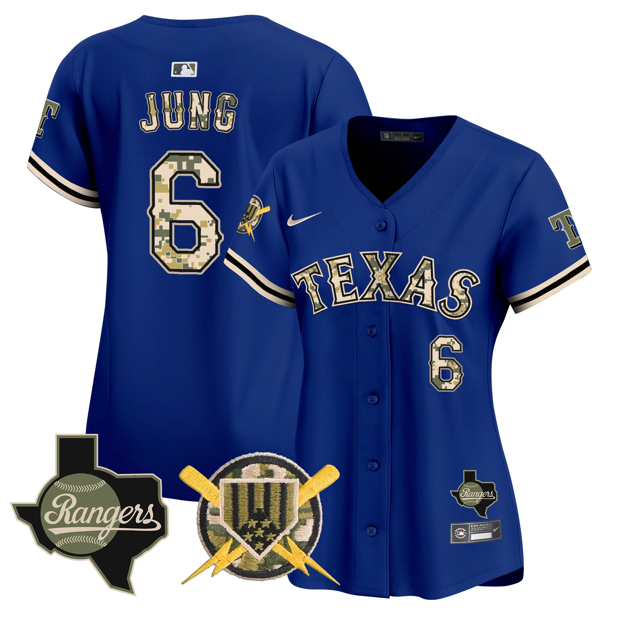 Women's Josh Jung Texas Rangers Armed Forces Day Vapor Premier Limited Royal Jersey - All Stitched