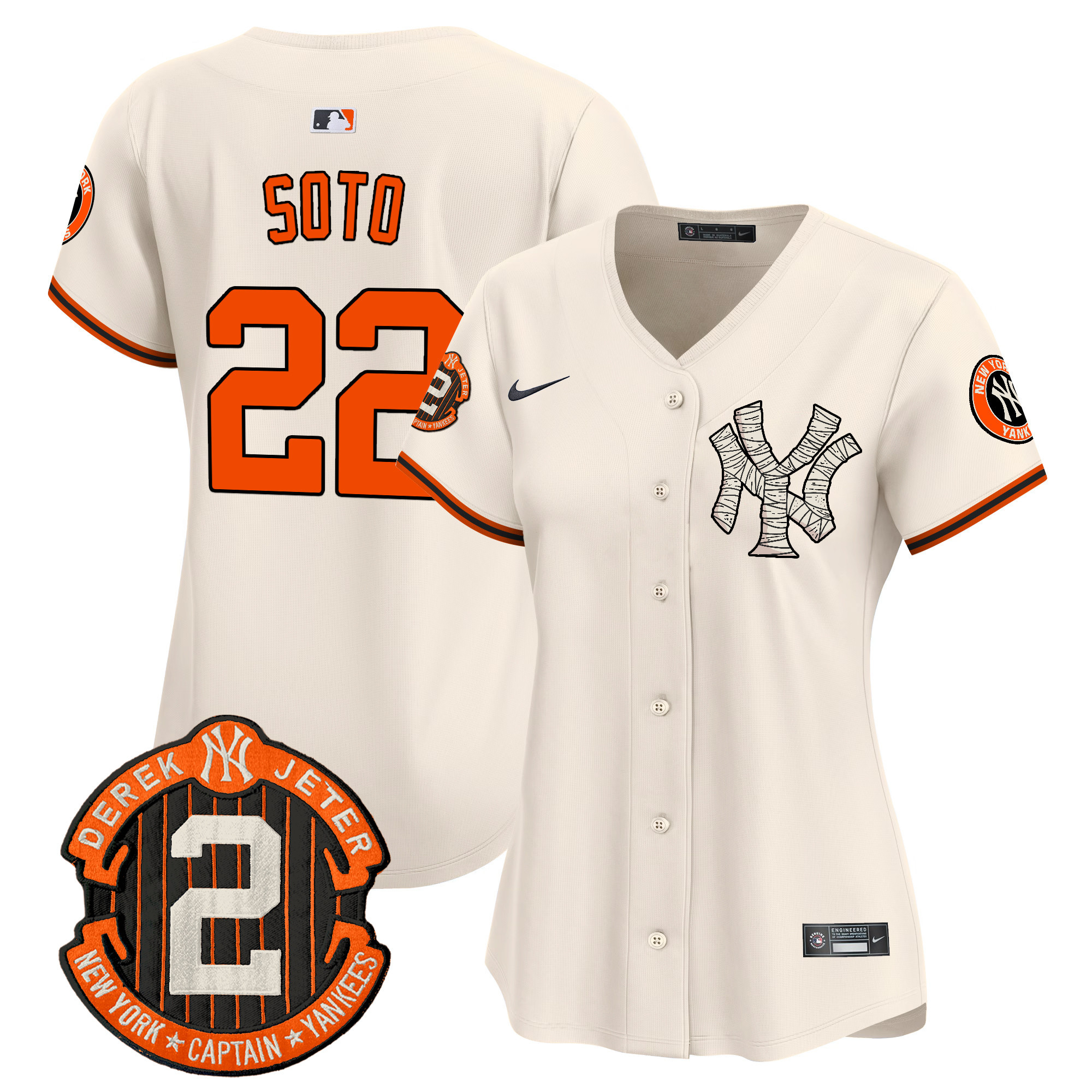 Women's Juan Soto New York Yankees Halloween Vapor Premier Limited Cream Jersey - All Stitched