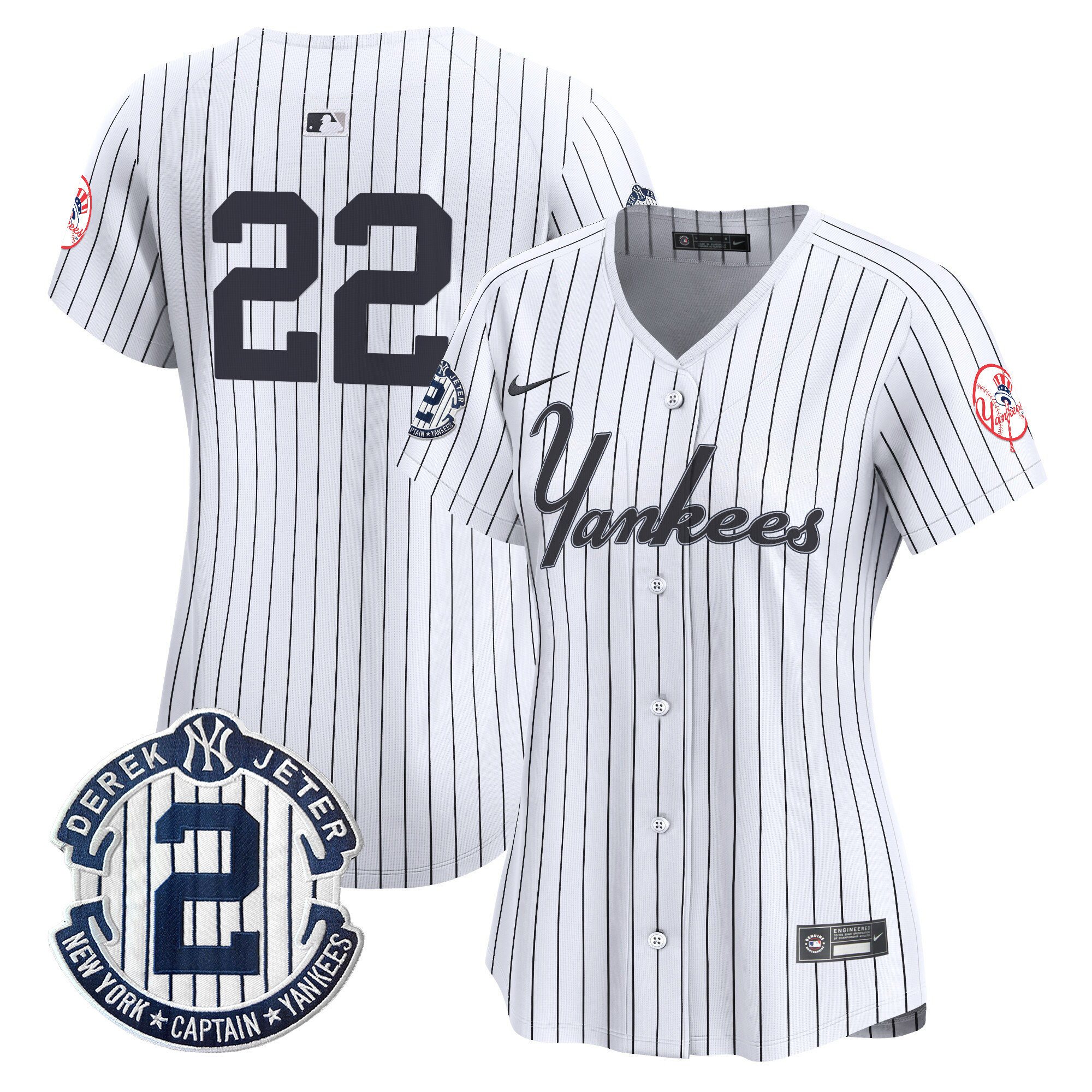 Women's Juan Soto New York Yankees Throwback Vapor Premier Limited Pinstripe Jersey V2 - All Stitched