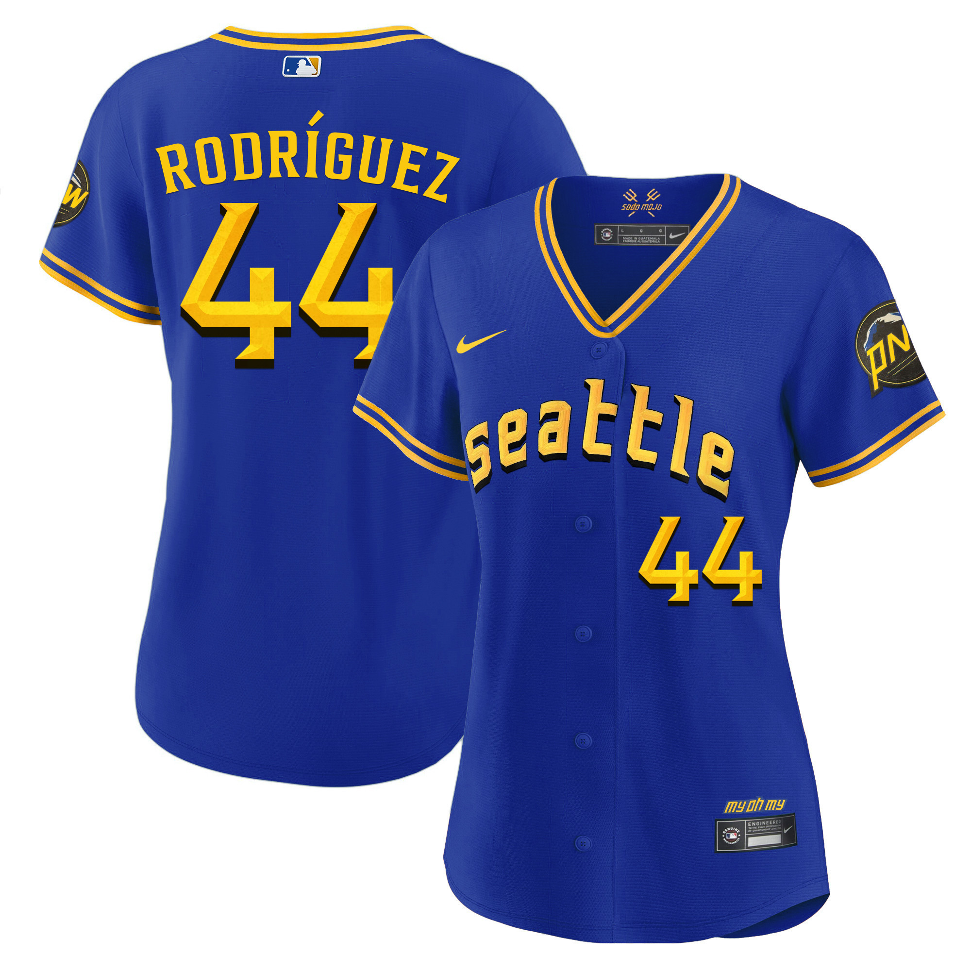 Women's Julio Rodriguez Seattle Mariners 2023 City Connect Fan Made Royal Jersey - All Stitched