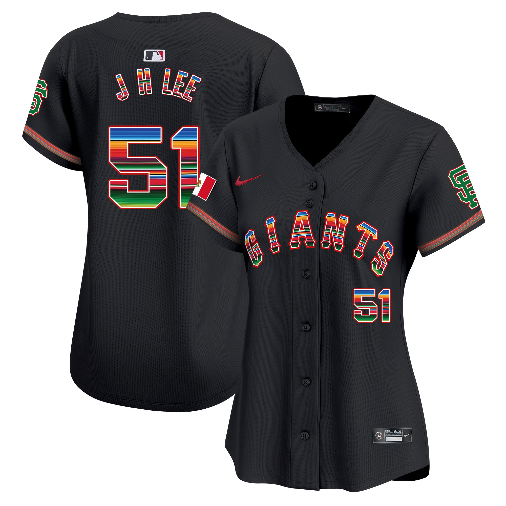 Women's Jung Hoo Lee San Francisco Giants Mexico Vapor Premier Limited Black Jersey - All Stitched