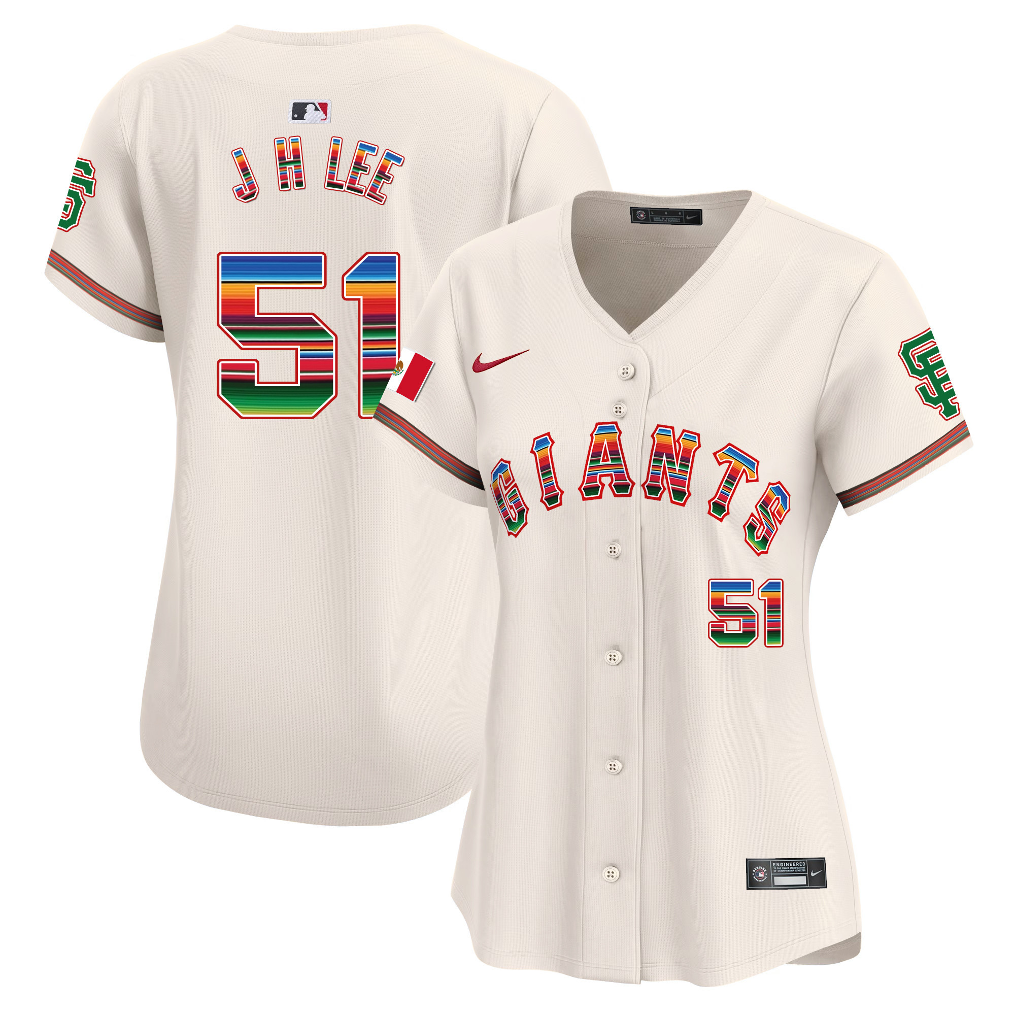 Women's Jung Hoo Lee San Francisco Giants Mexico Vapor Premier Limited Cream Jersey - All Stitched