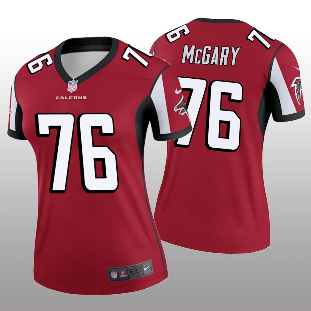 Women's Kaleb McGary #76 Atlanta Falcons Red Legend Jersey