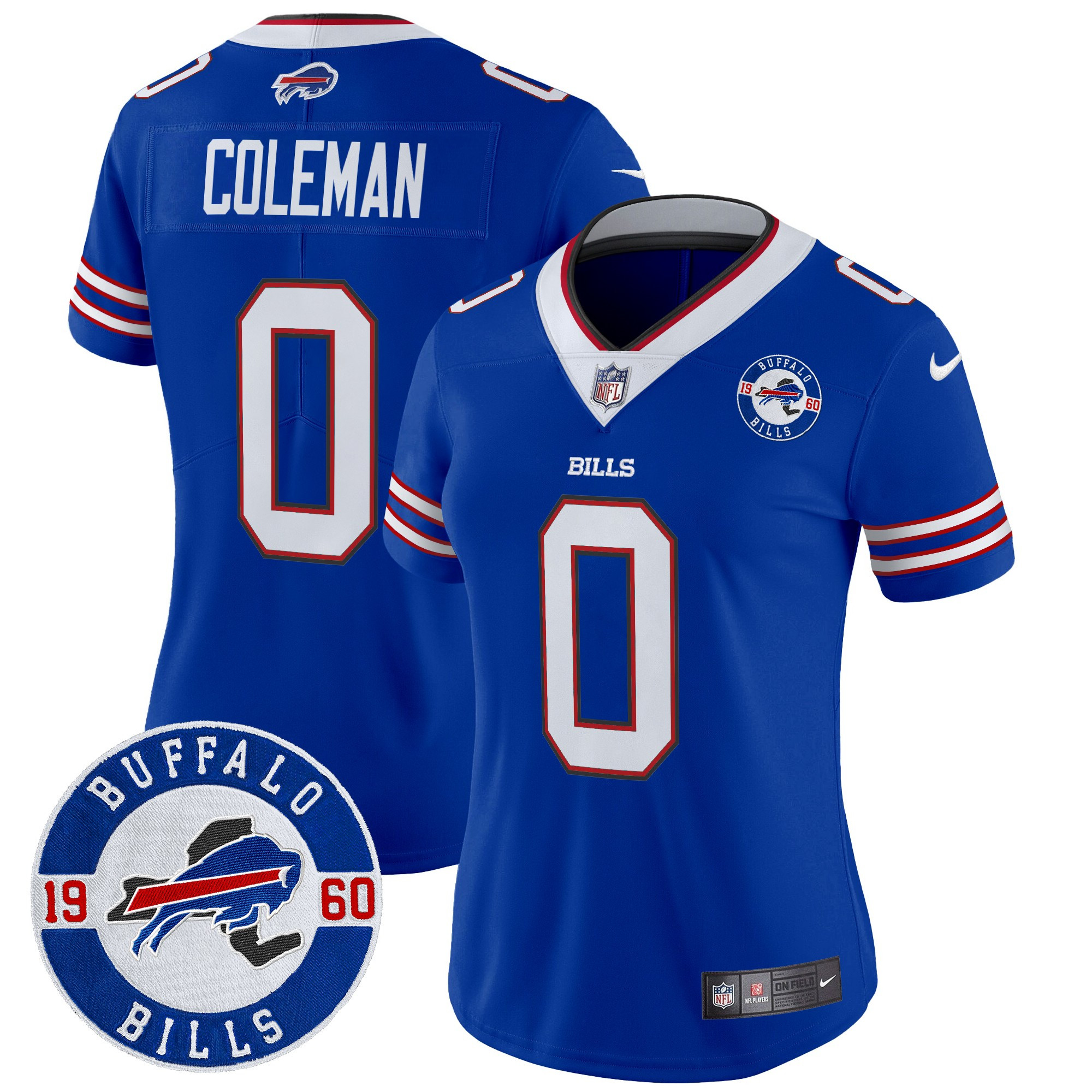 Women's Keon Coleman Buffalo Bills 2024 Vapor Limited Royal Jersey - All Stitched