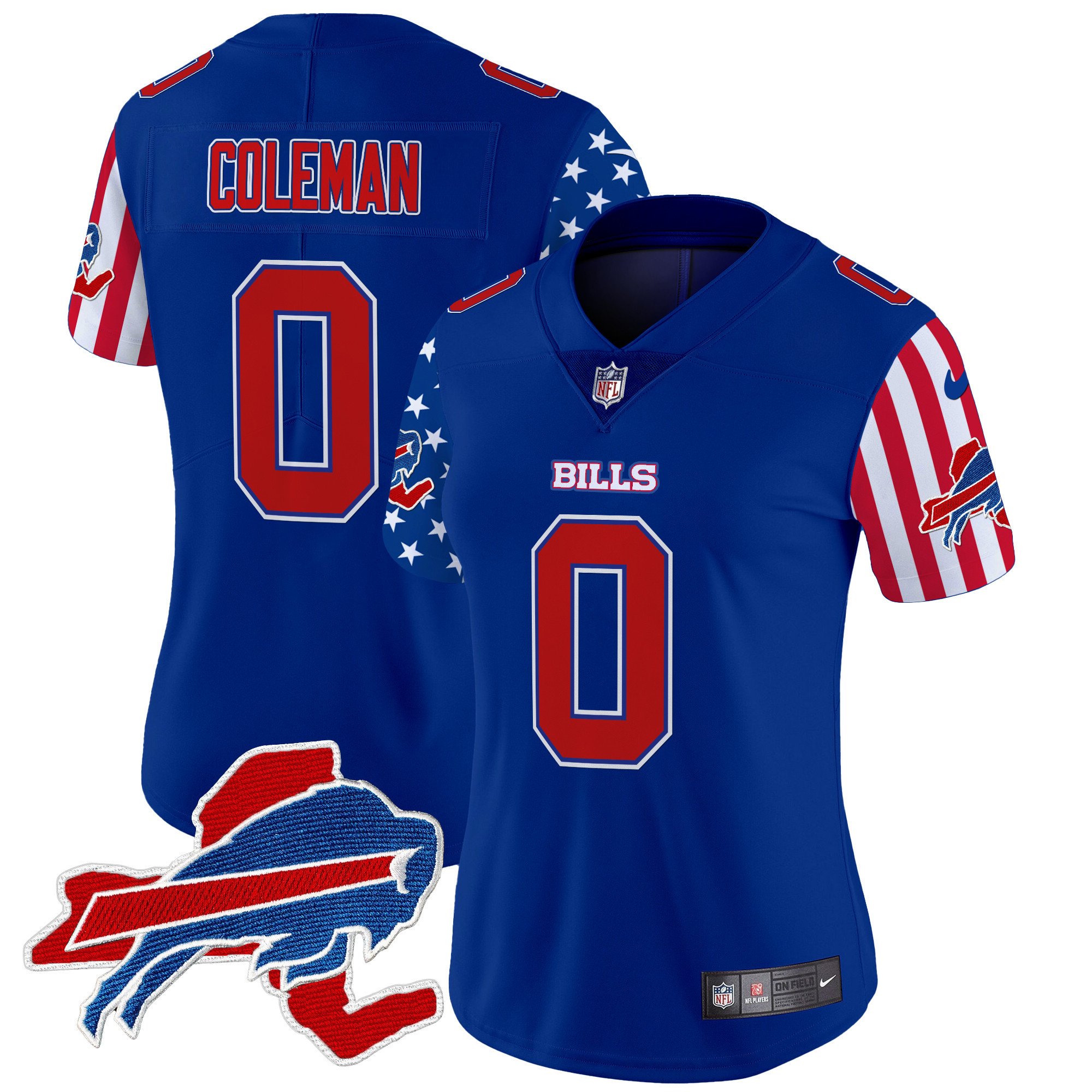 Women's Keon Coleman Buffalo Bills American Style Vapor Limited Royal Jersey - All Stitched
