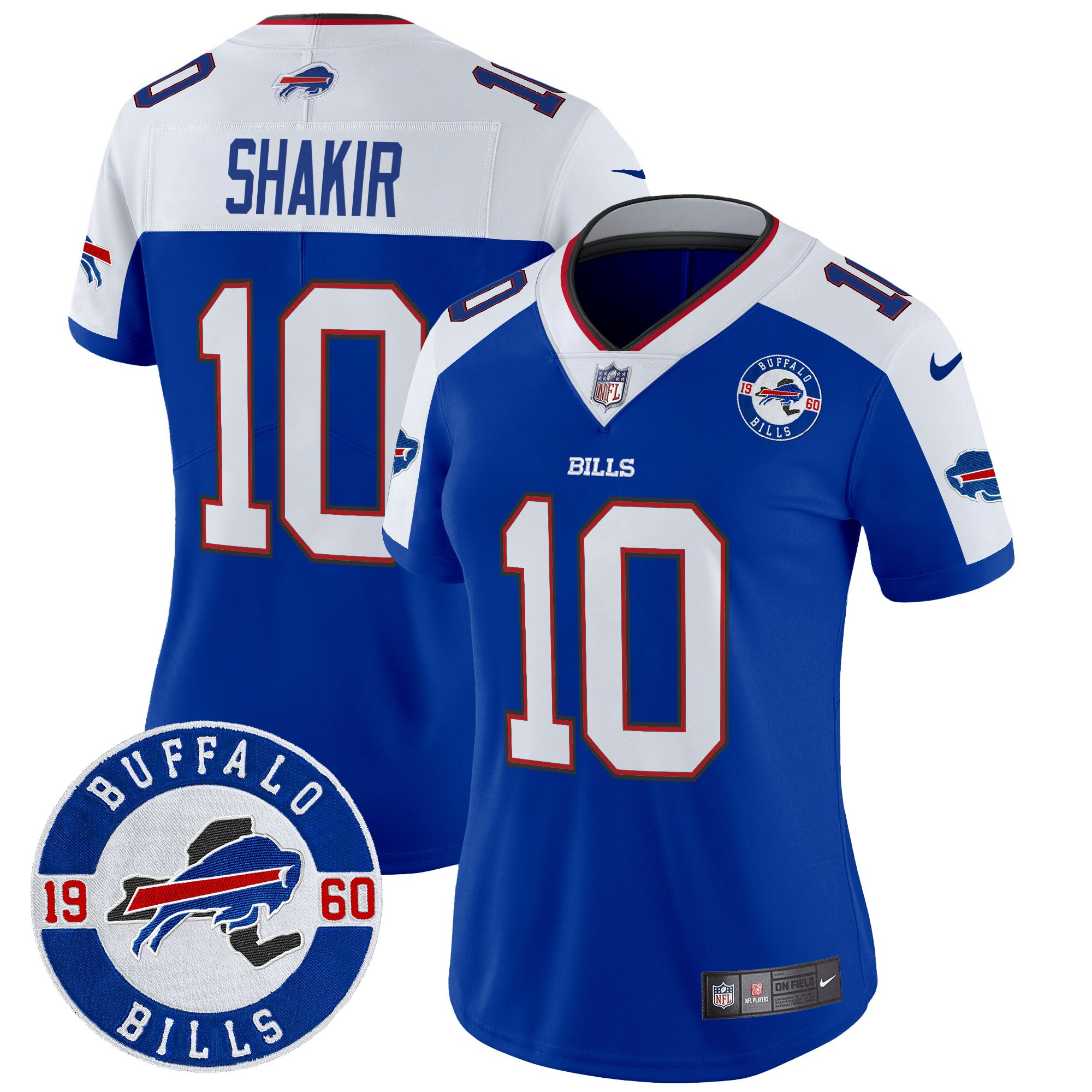 Women's Khalil Shakir Buffalo Bills 2024 Vapor Limited Royal Alternate Jersey - All Stitched