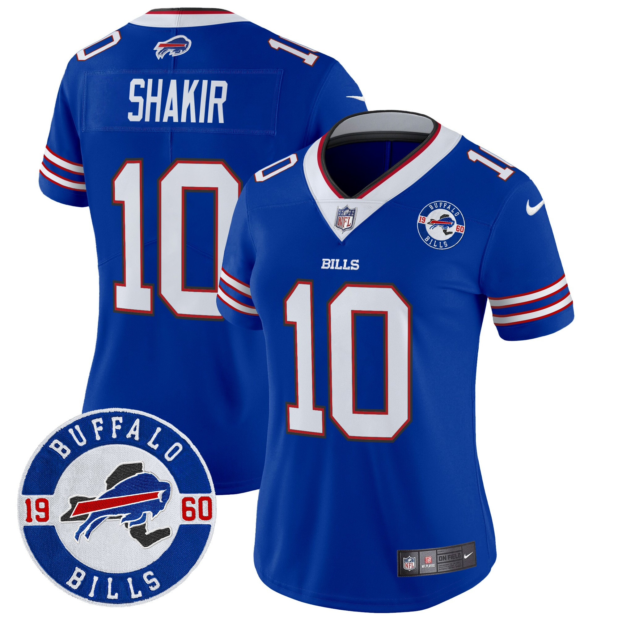 Women's Khalil Shakir Buffalo Bills 2024 Vapor Limited Royal Jersey - All Stitched