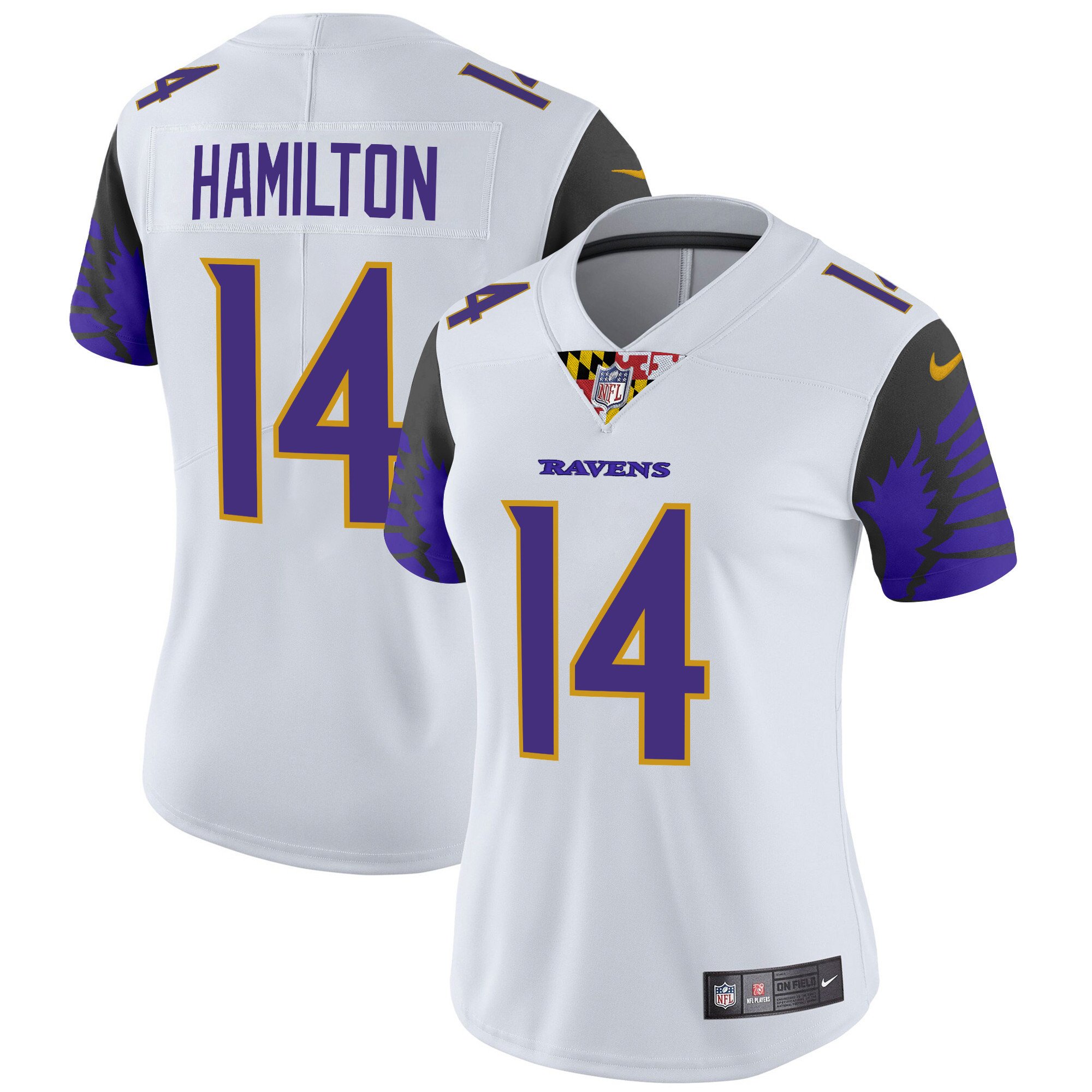 Women's Kyle Hamilton Baltimore Ravens Special Vapor Limited White Jersey - All Stitched