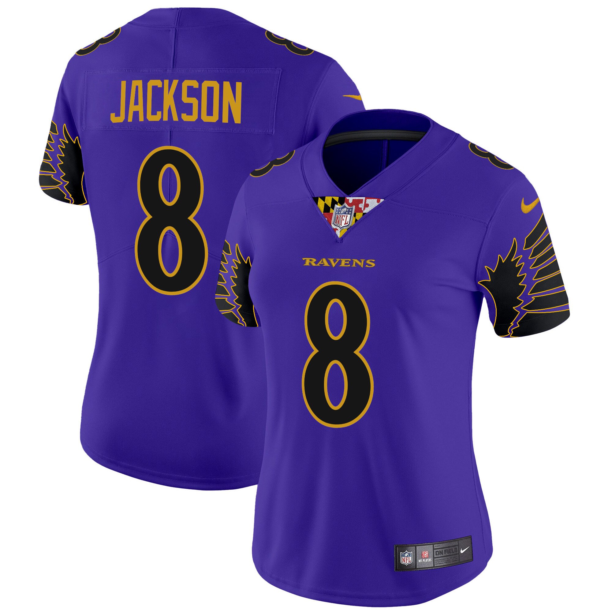 Women's Lamar Jackson Baltimore Ravens Special Vapor Limited Purple Limited Jersey - All Stitched