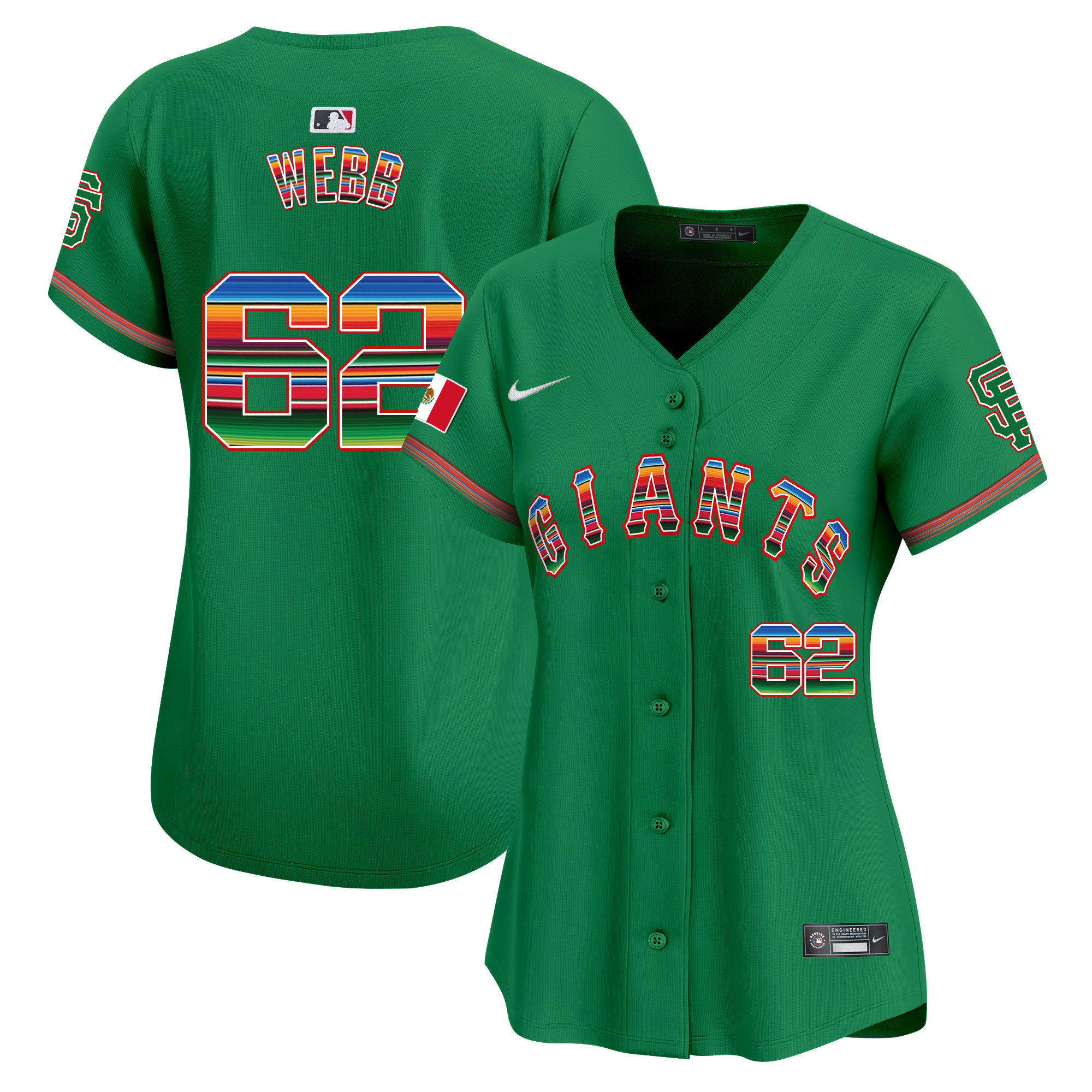 Women's Logan Webb San Francisco Giants Mexico Vapor Premier Limited Green Jersey - All Stitched