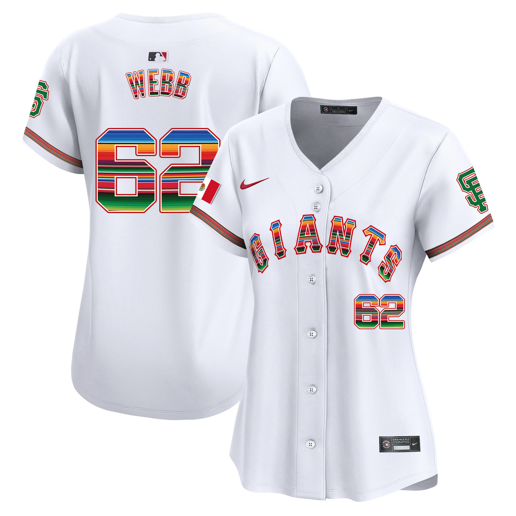Women's Logan Webb San Francisco Giants Mexico Vapor Premier Limited White Jersey - All Stitched