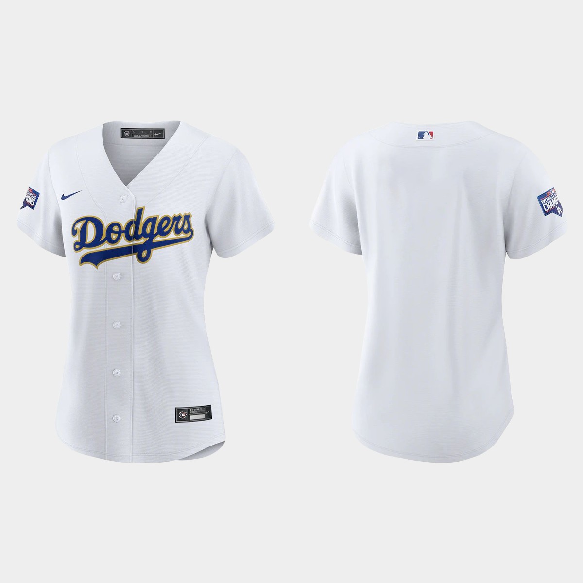 Women's Los Angeles Dodgers 2021 Gold Program White Gold Jersey