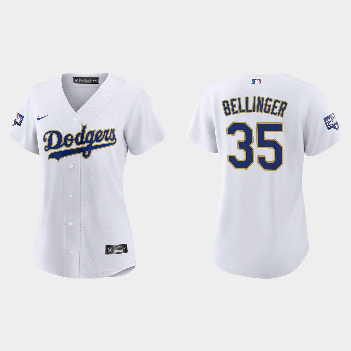 Women's Los Angeles Dodgers Cody Bellinger 2021 Gold Program White Gold Jersey