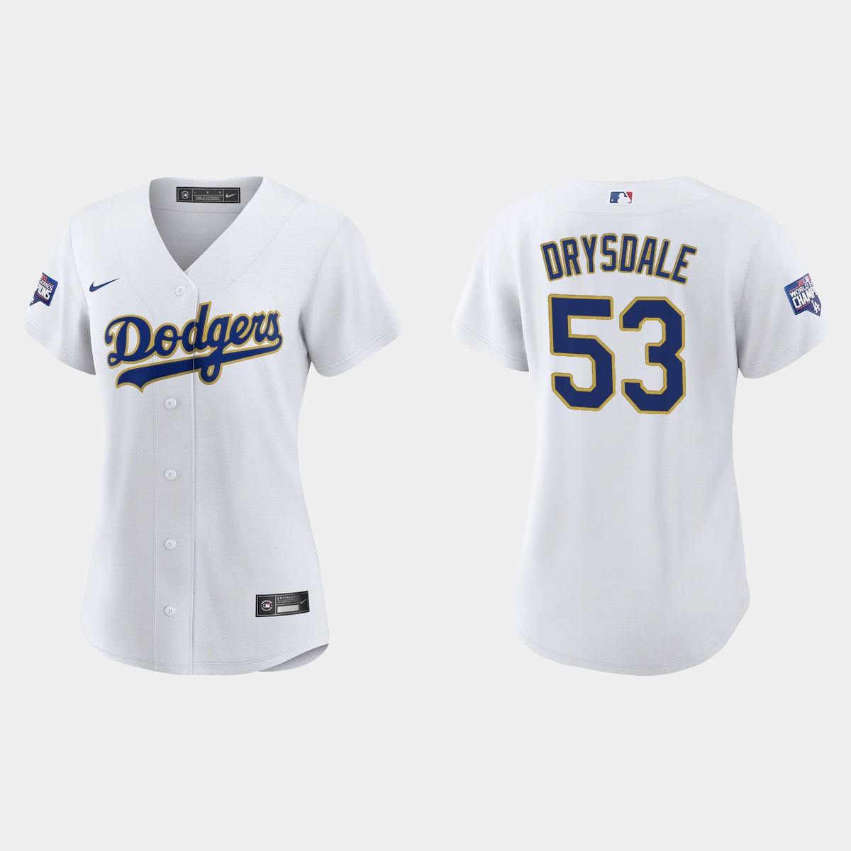 Women's Los Angeles Dodgers Don Drysdale 2021 Gold Program White Gold Jersey