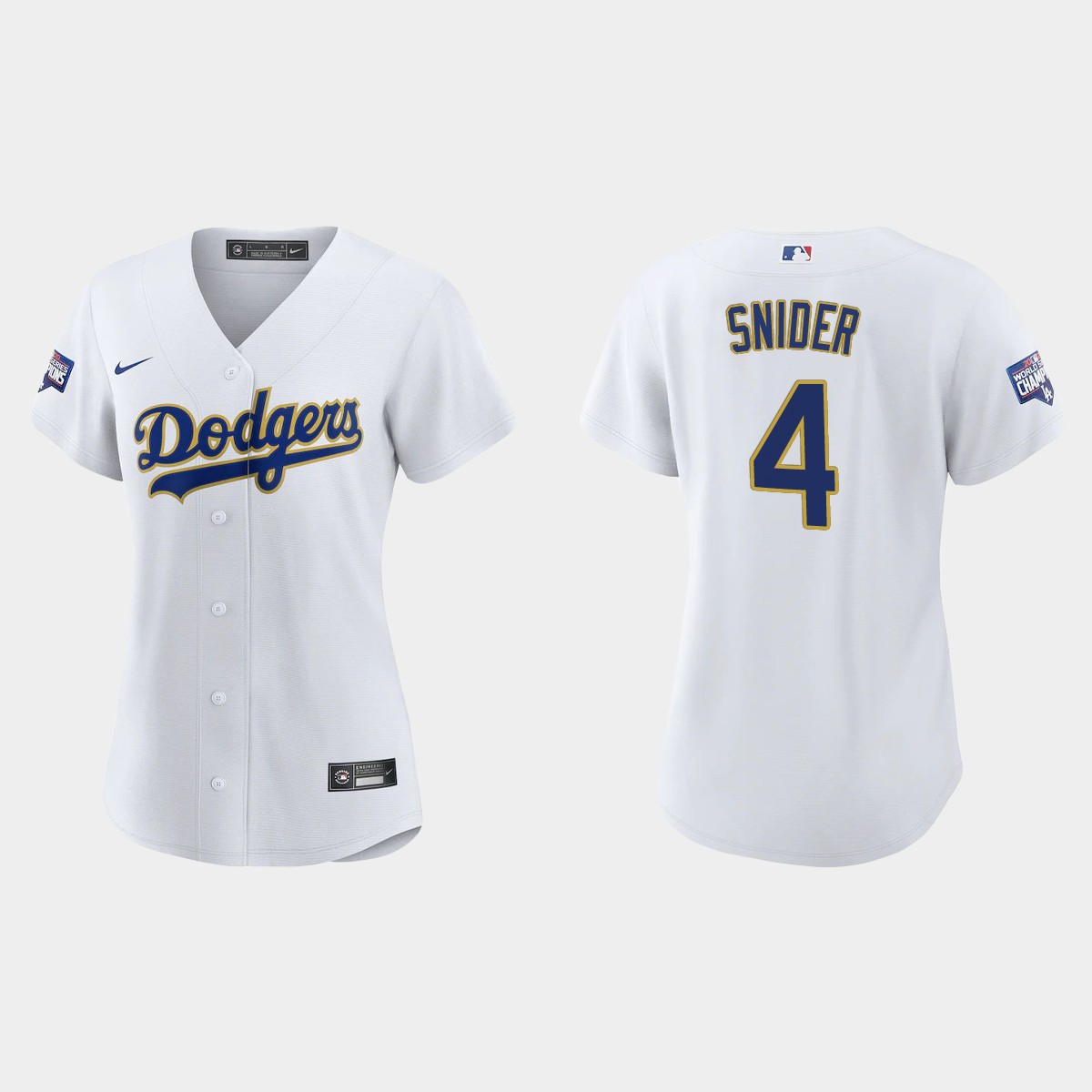 Women's Los Angeles Dodgers Duke Snider 2021 Gold Program White Gold Jersey