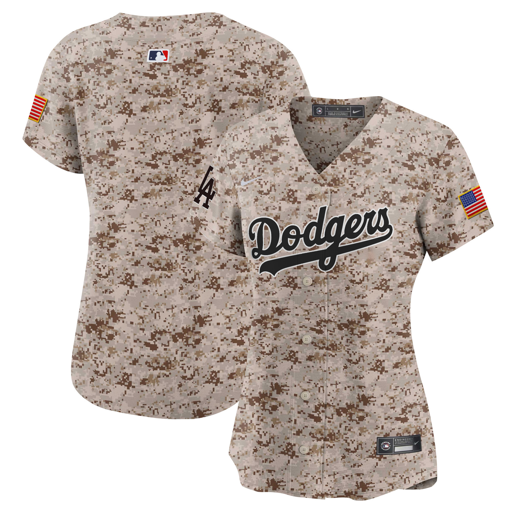 Women's Los Angeles Dodgers USMC Alternate Vapor Premier Limited Desert Jersey - All Stitched