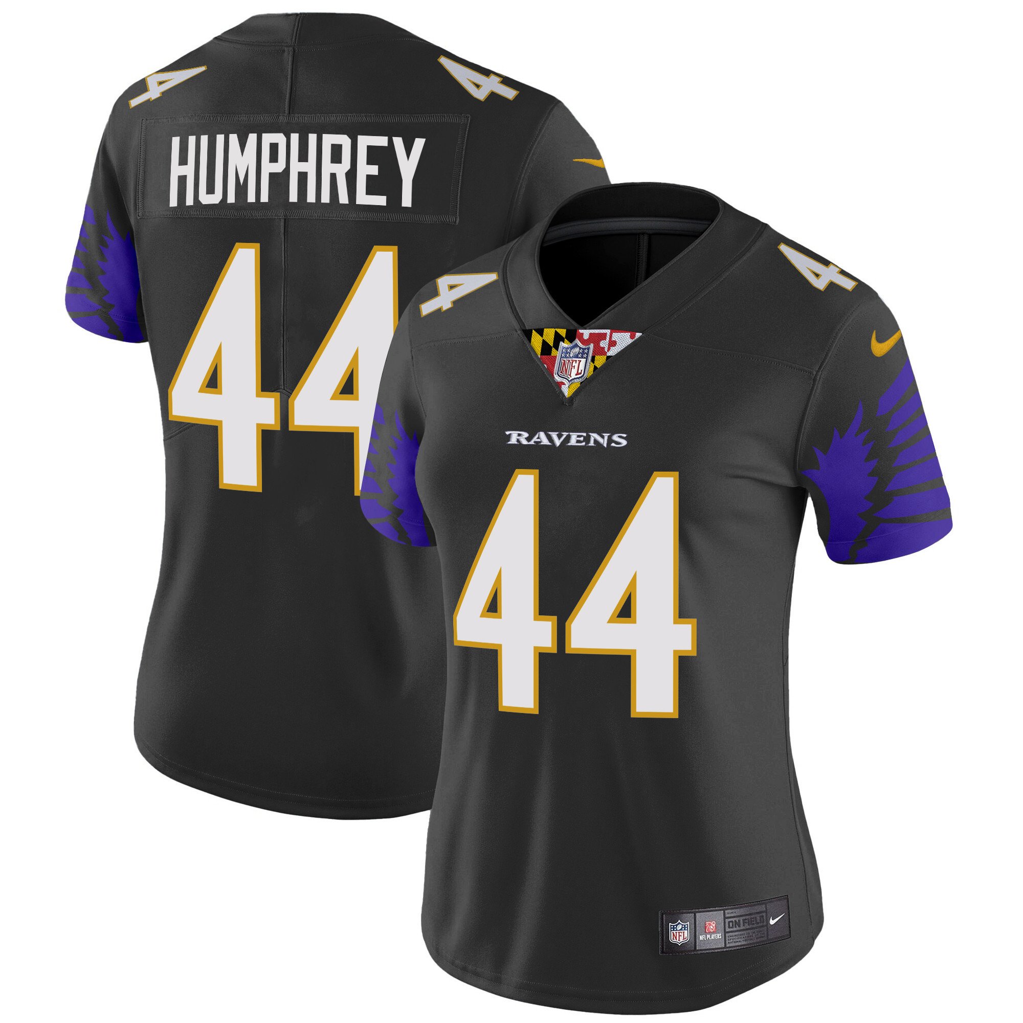 Women's Marlon Humphrey Baltimore Ravens Special Vapor Limited Black Jersey - All Stitched