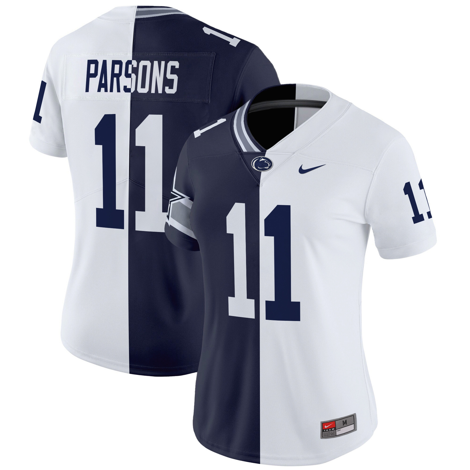 Women's Micah Parsons Penn State Nittany Lions And Philadelphia Eagles Split Vapor Limited Jersey - All Stitched