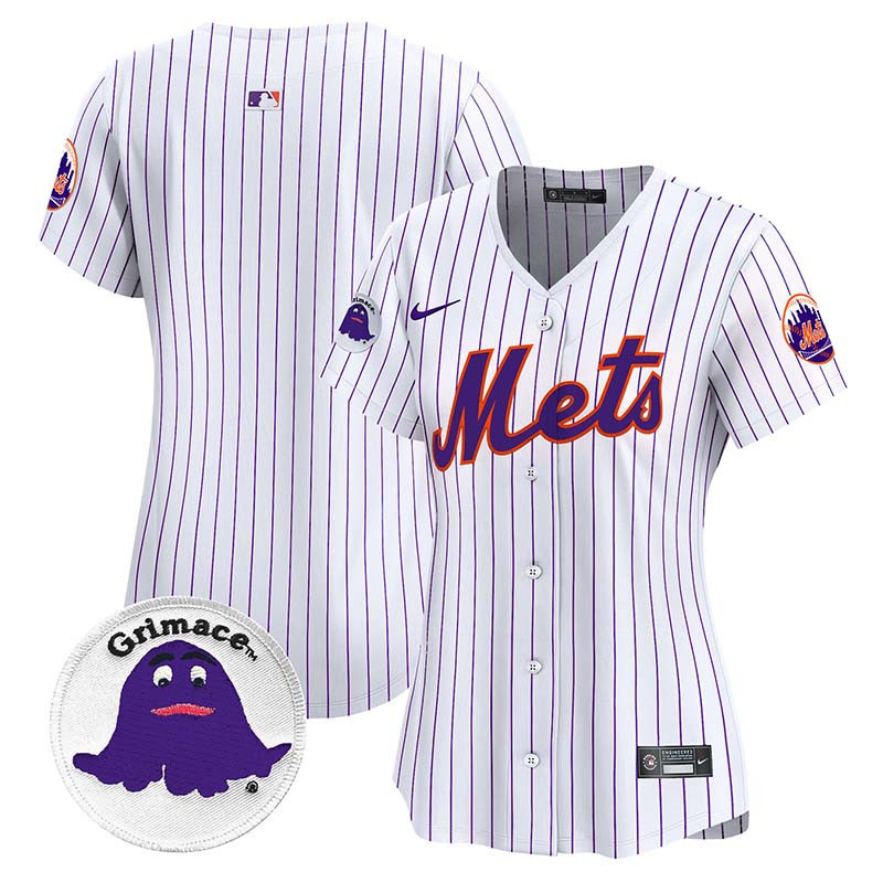 Women's New York Mets Grimace Vapor Premier Limited Pinstripe Jersey - All Stitched