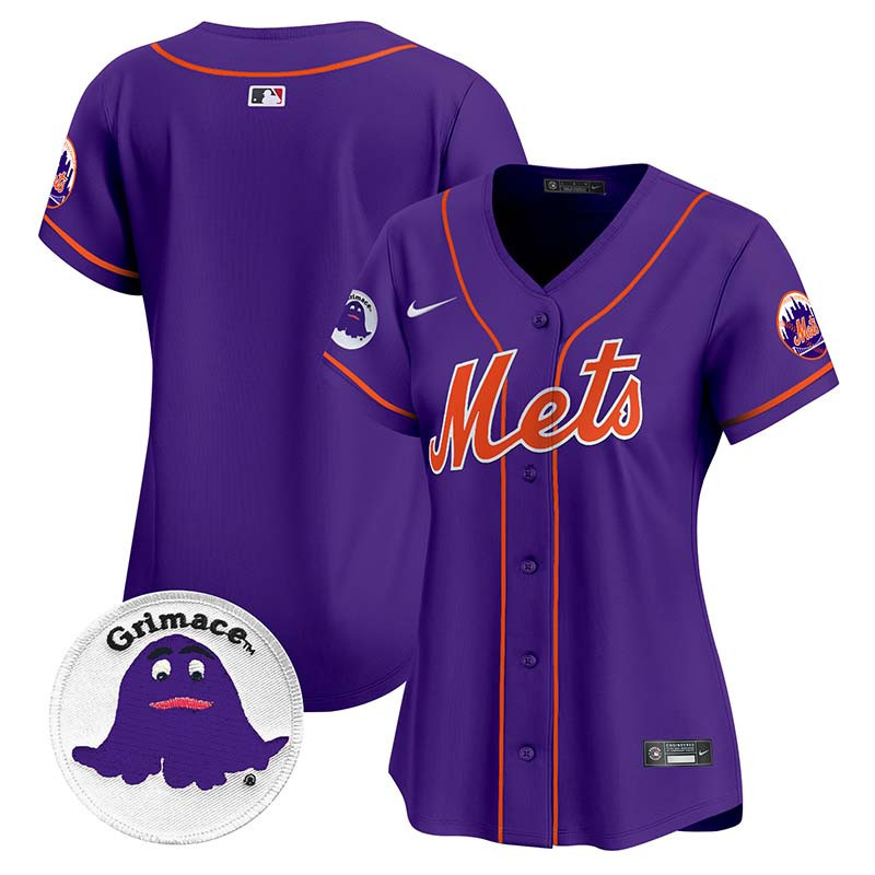 Women's New York Mets Grimace Vapor Premier Limited Purple Jersey - All Stitched