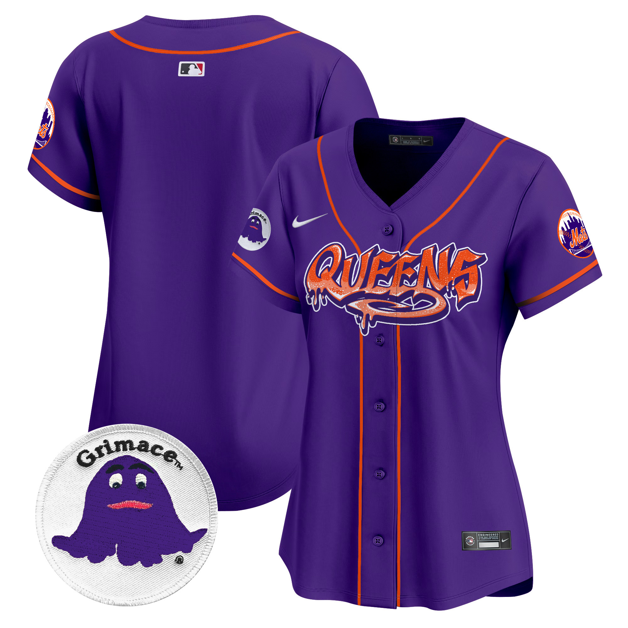 Women's New York Mets Queens Graffiti Vapor Premier Limited Purple Jersey - All Stitched