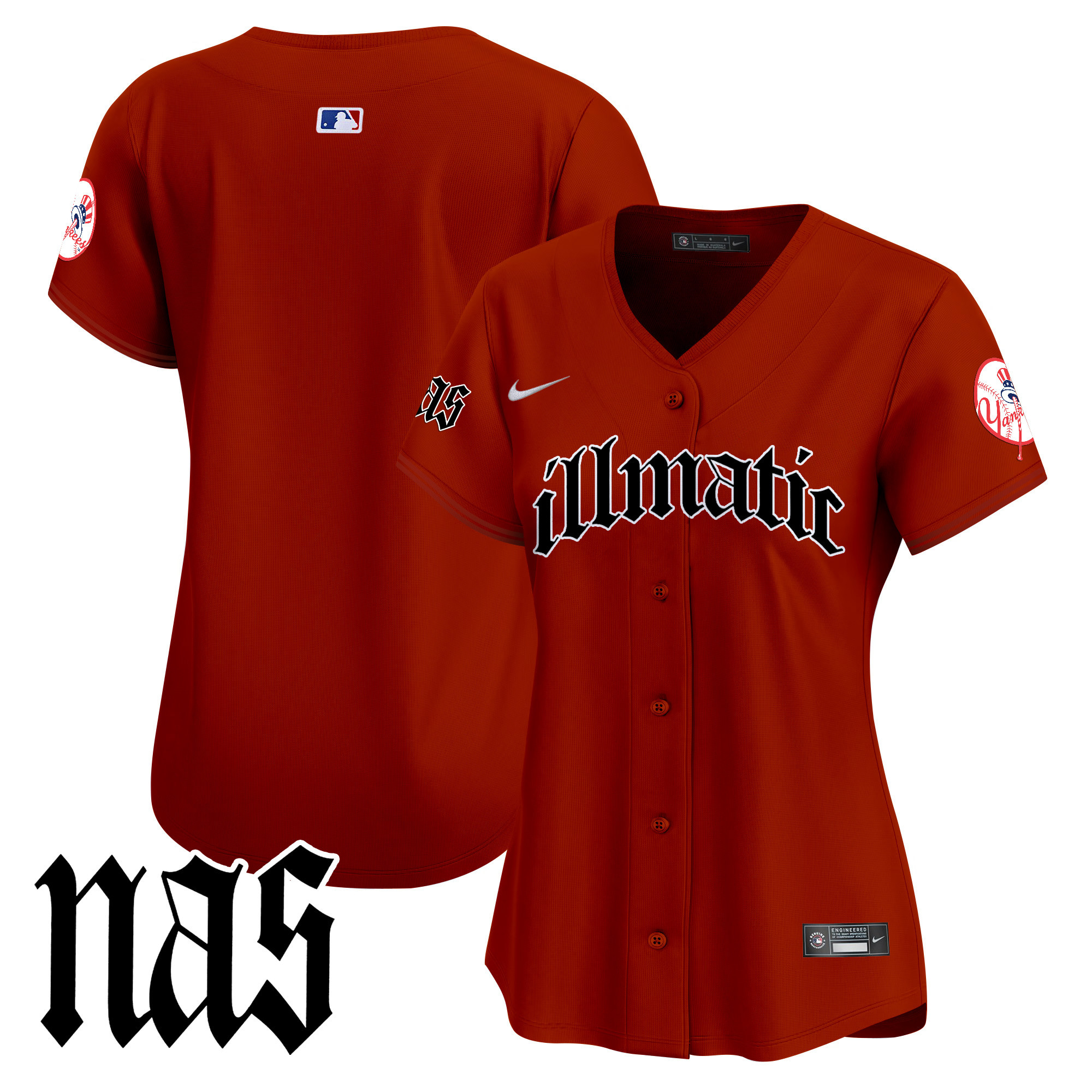 Women's New York Yankees Nas Illmatic Vapor Premier Limited Illmatic Jersey - All Stitched