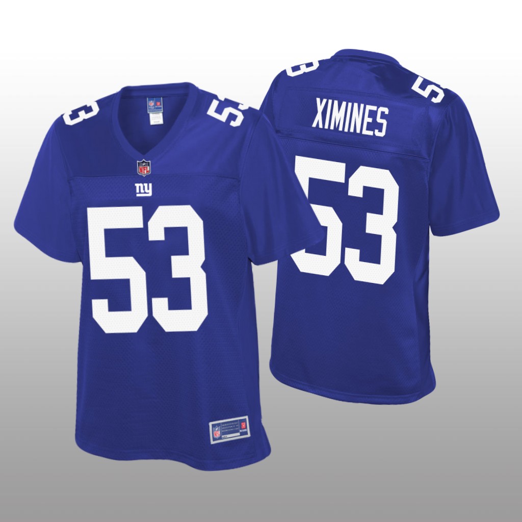 Women's Oshane Ximines #53 New York Giants Royal Pro Line Jersey