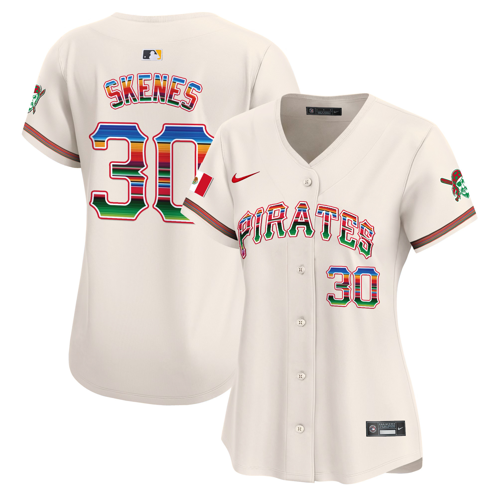 Women's Paul Skenes Pittsburgh Pirates Mexico Vapor Premier Limited Cream Jersey - All Stitched