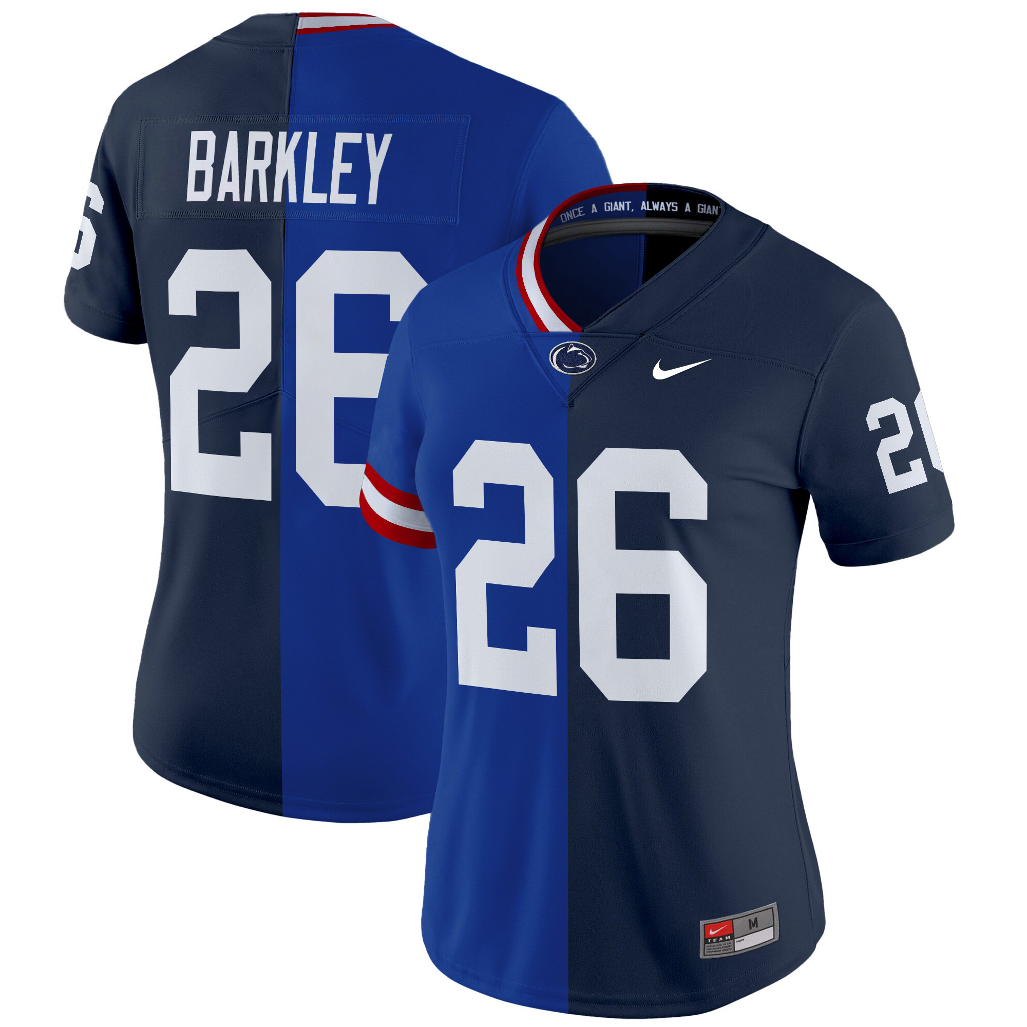 Women's Penn State Nittany Lions And Philadelphia Eagles Split Vapor Limited Saquon Barkley (Giants) Jersey - All Stitched