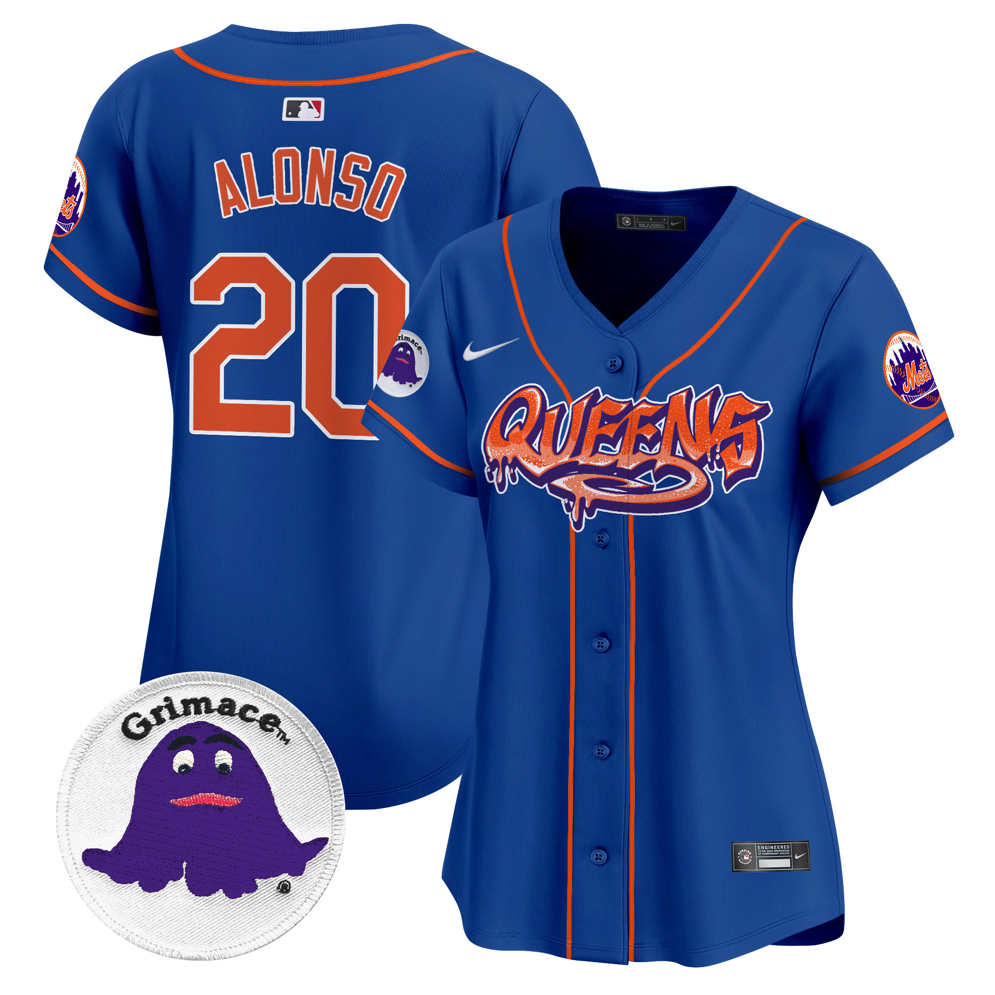 Women's Pete Alonso New York Mets Queens Graffiti Vapor Premier Limited Royal Jersey - All Stitched
