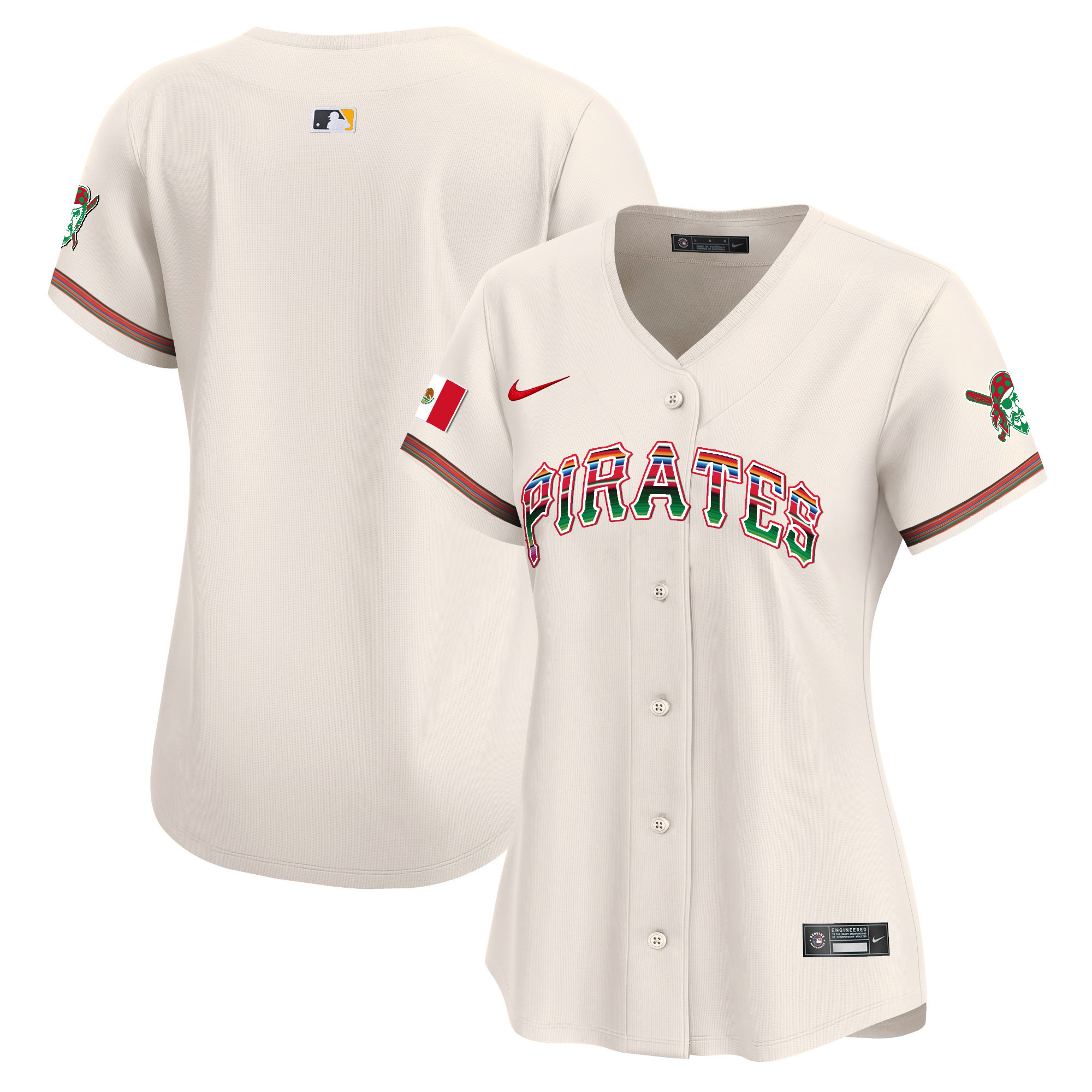 Women's Pittsburgh Pirates Mexico Vapor Premier Limited Cream Jersey - All Stitched