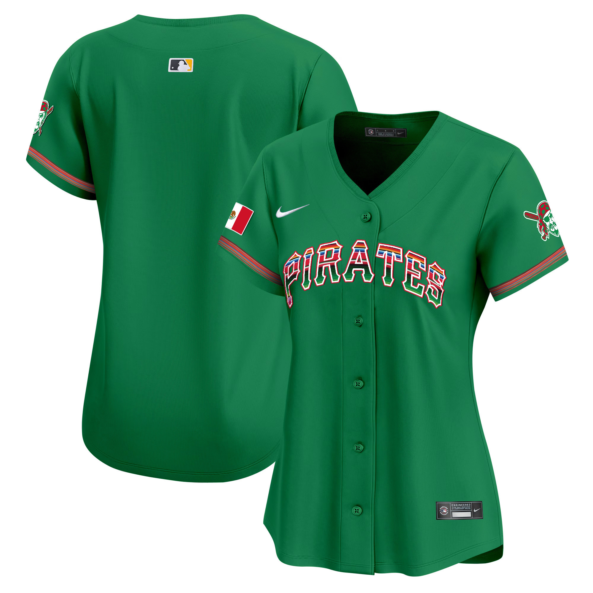 Women's Pittsburgh Pirates Mexico Vapor Premier Limited Green Jersey - All Stitched