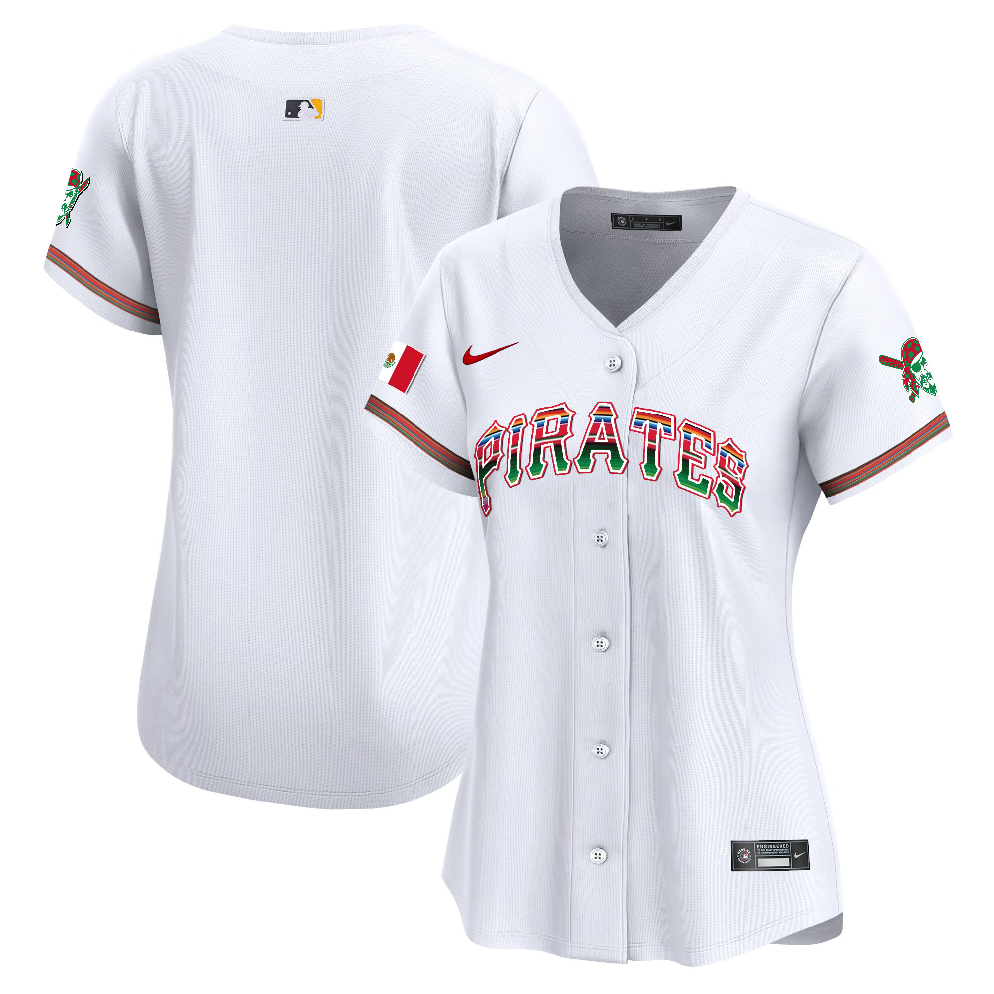 Women's Pittsburgh Pirates Mexico Vapor Premier Limited White Jersey - All Stitched