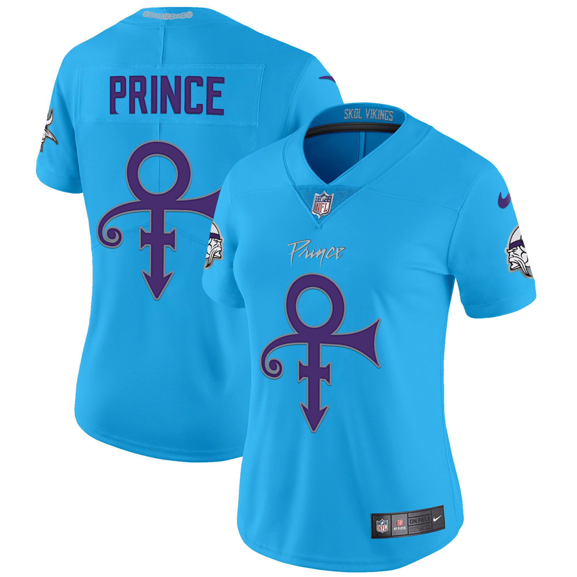 Women's Prince Minnesota Vikings 2024 Prince Vapor Limited Light Blue Jersey - All Stitched