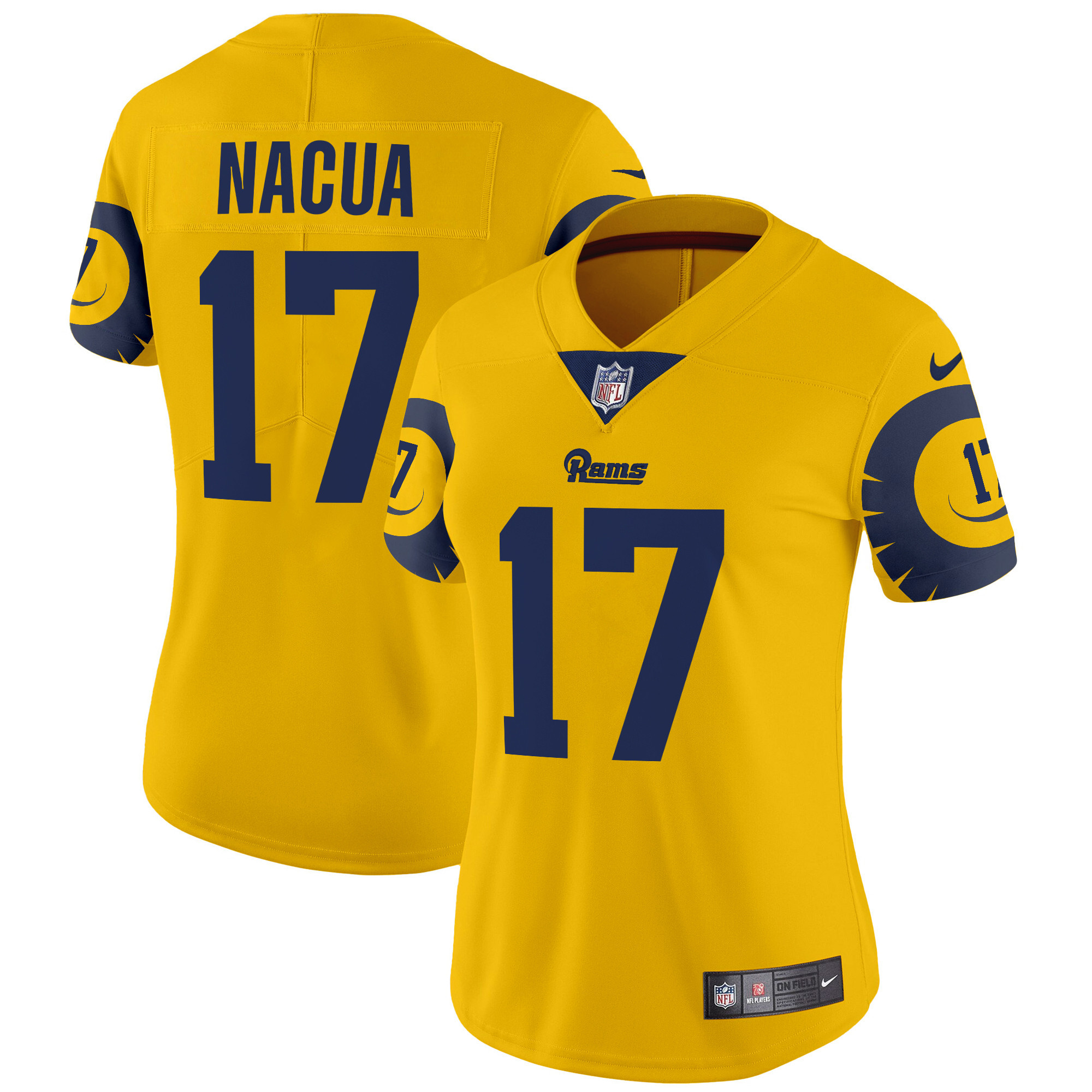 Women's Puka Nacua Los Angeles Rams Special Vapor Limited Gold Jersey - All Stitched