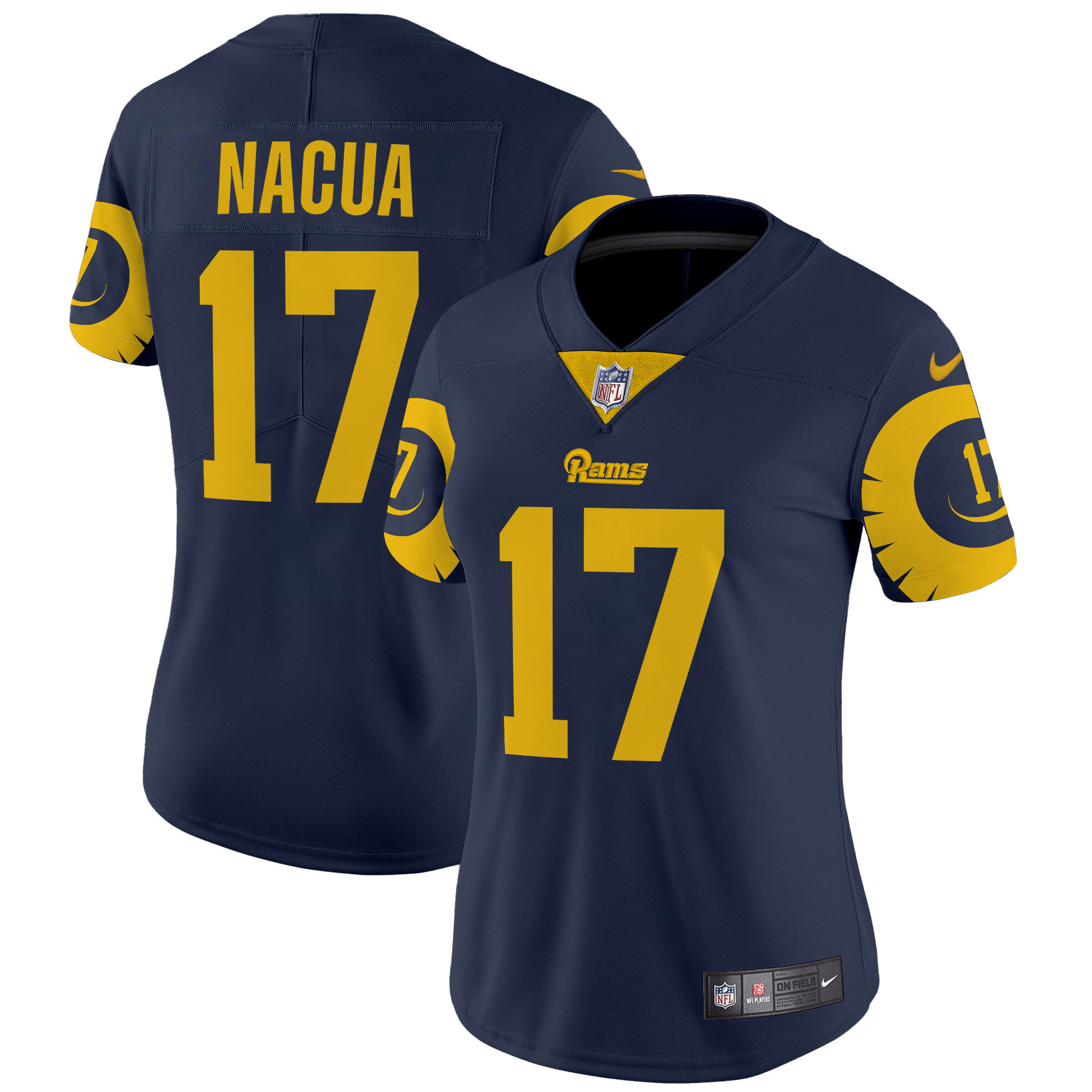 Women's Puka Nacua Los Angeles Rams Special Vapor Limited Navy Jersey - All Stitched