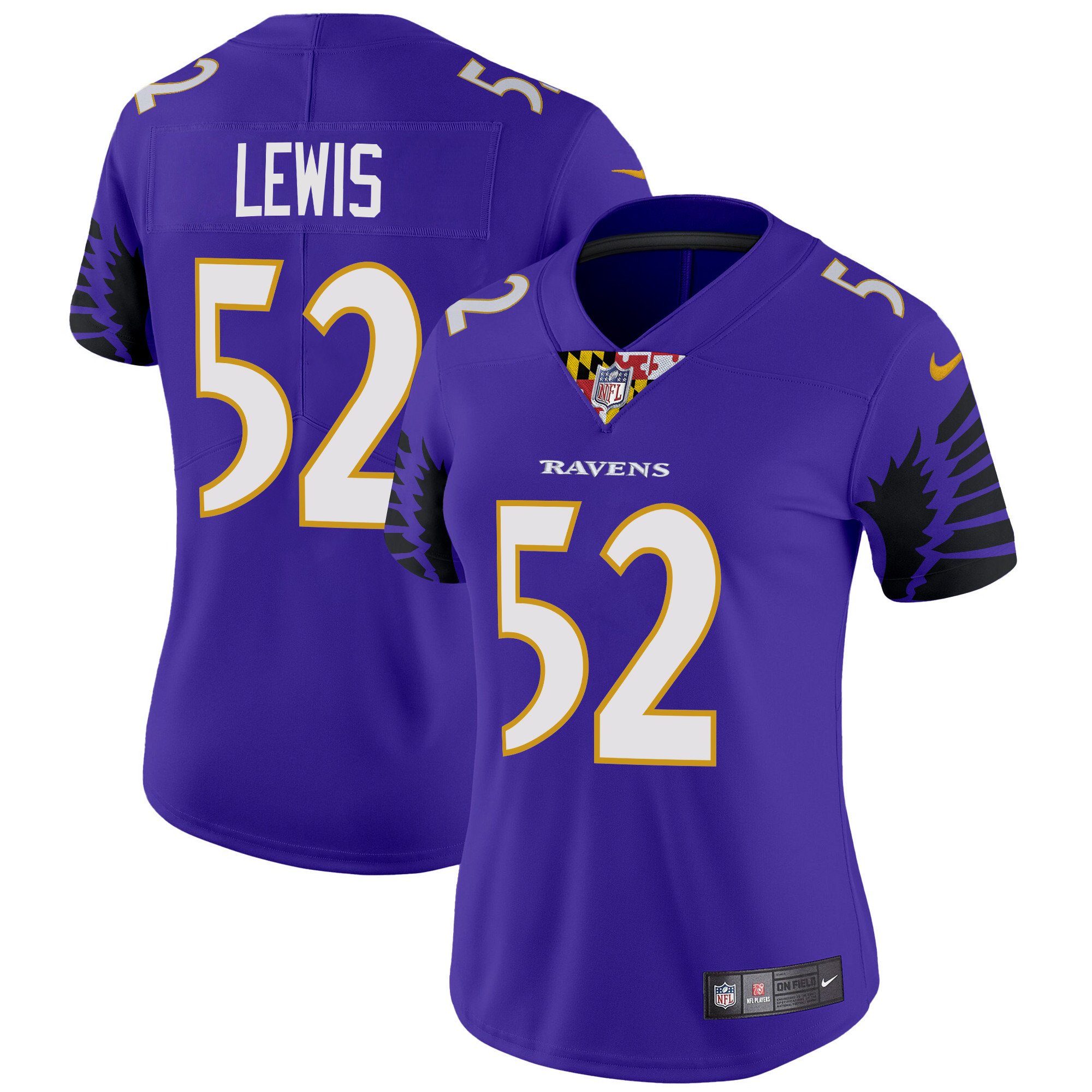 Women's Ray Lewis Baltimore Ravens Special Vapor Limited Purple Jersey - All Stitched