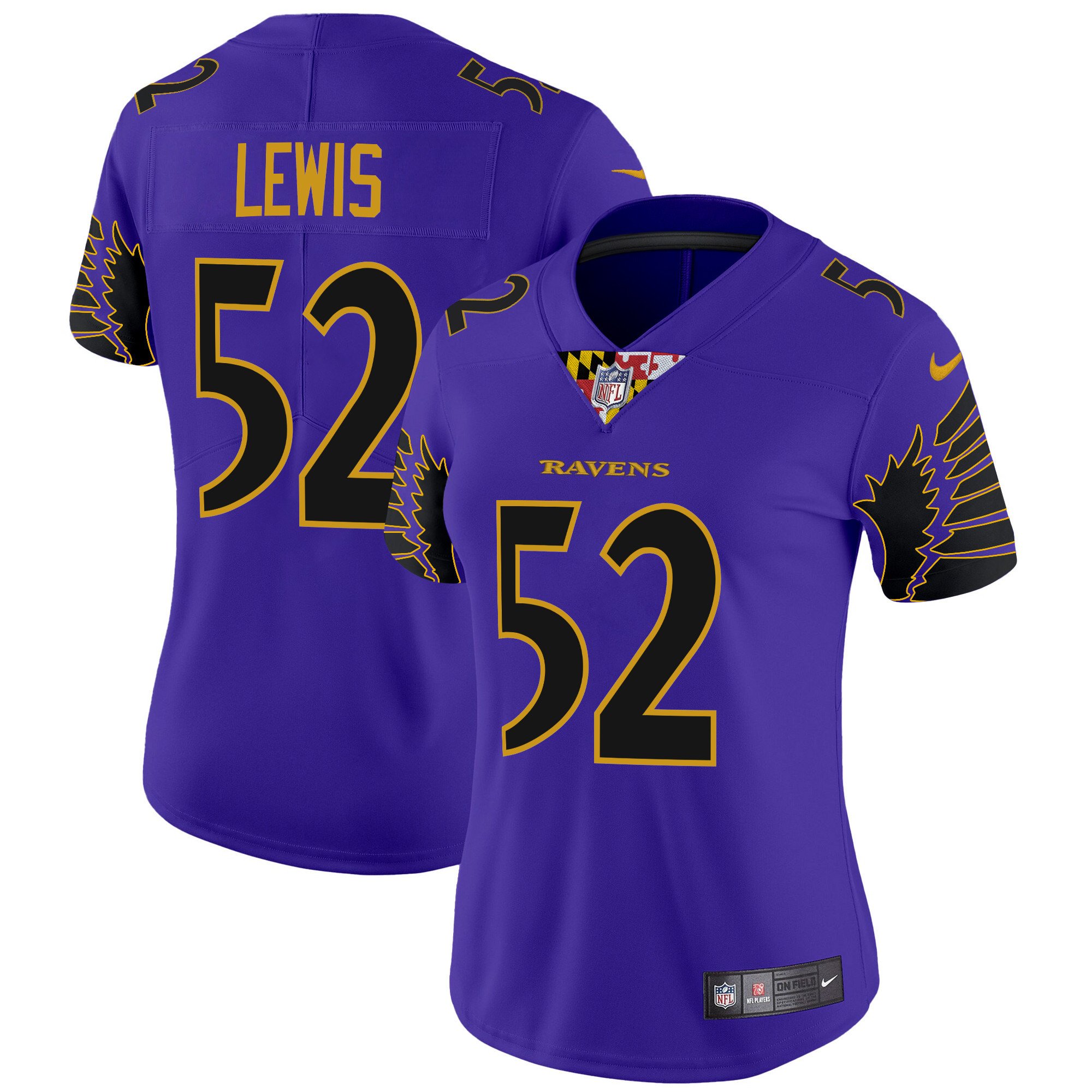 Women's Ray Lewis Baltimore Ravens Special Vapor Limited Purple Limited Jersey - All Stitched