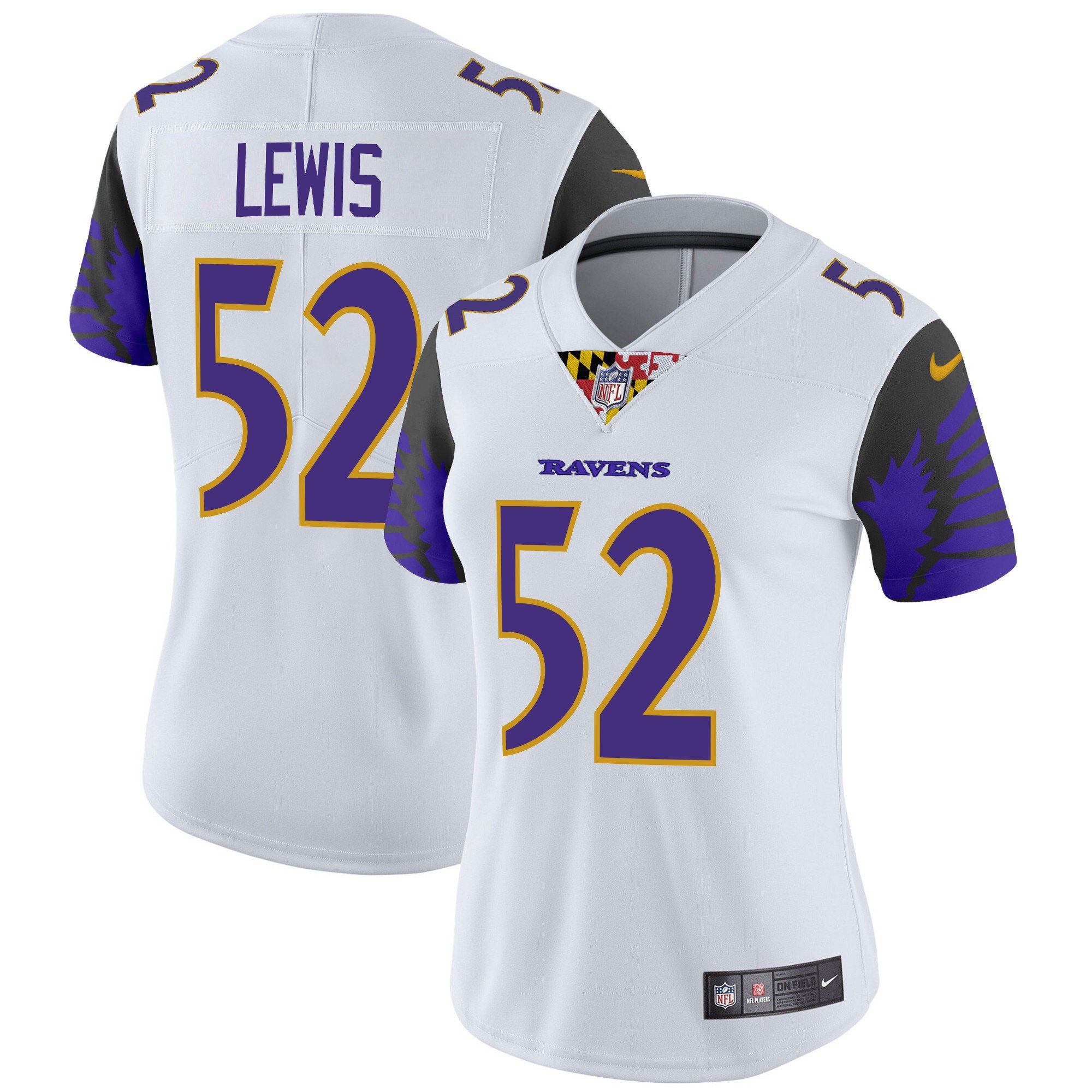Women's Ray Lewis Baltimore Ravens Special Vapor Limited White Jersey - All Stitched
