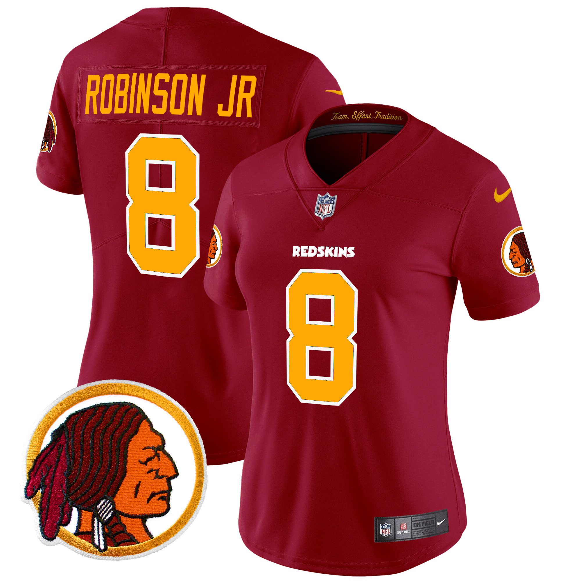 Women's Robinson Jr. Washington Redskins Throwback Vapor Limited Burgundy Jersey V2 - All Stitched