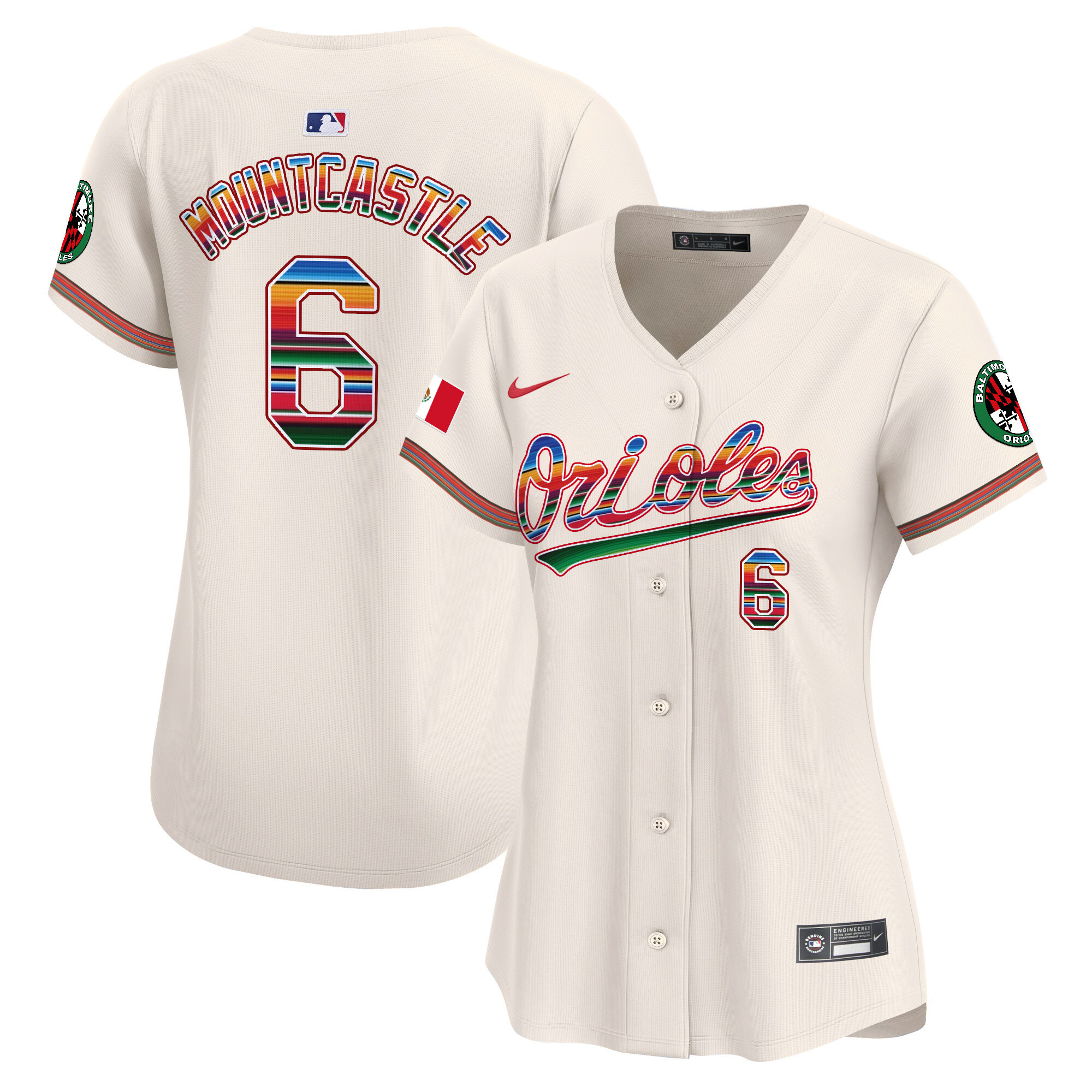 Women's Ryan Mountcastle Baltimore Orioles Mexico Vapor Premier Limited Cream Jersey - All Stitched