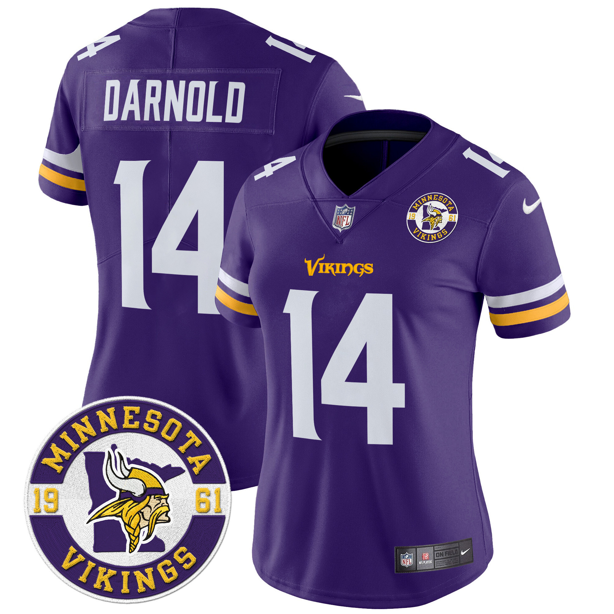Women's Sam Darnold Minnesota Vikings 2024 Vapor Limited Purple Jersey - All Stitched