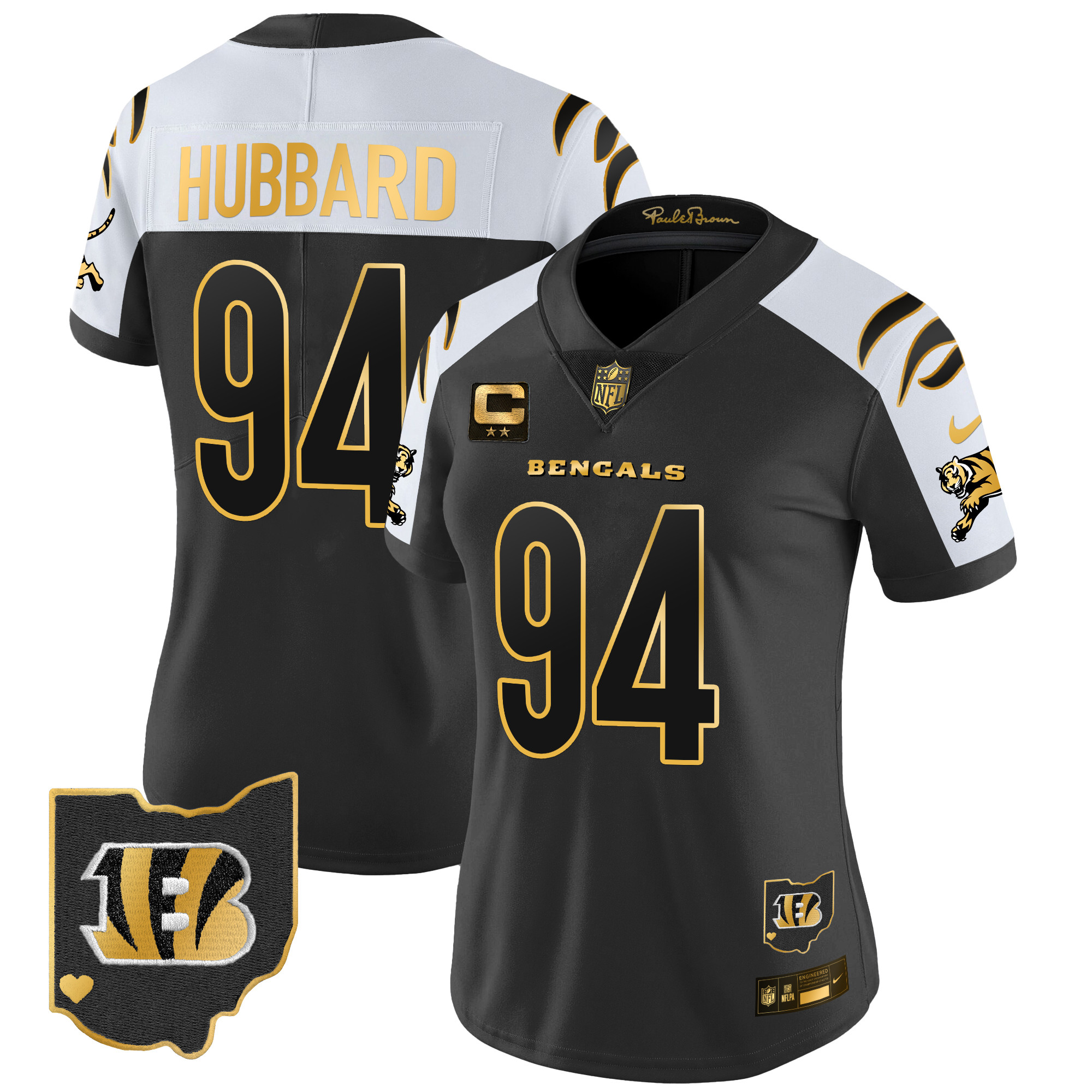 Women's Sam Hubbard Cincinnati Bengals 2024 Gold Vapor Limited Alternate Jersey - All Stitched