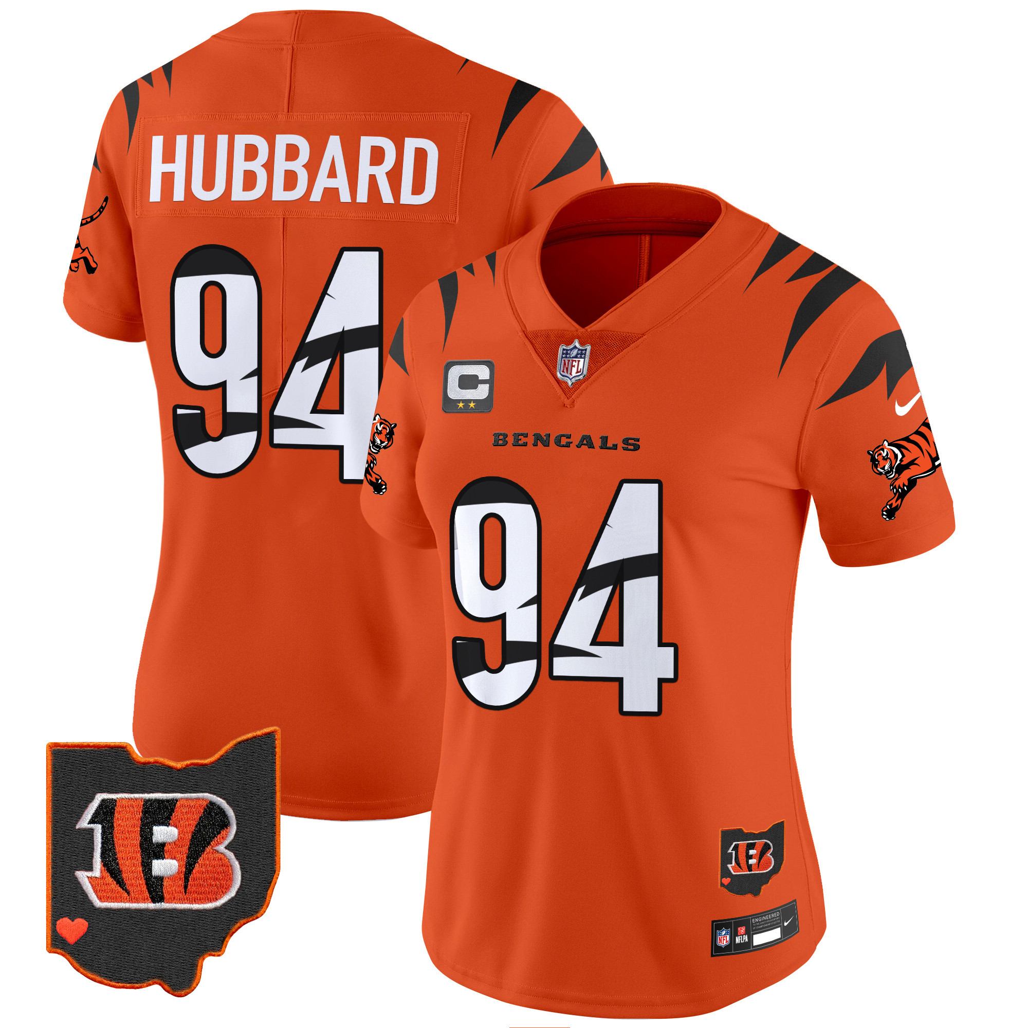 Women's Sam Hubbard Cincinnati Bengals Special Vapor Limited Orange Jersey - All Stitched