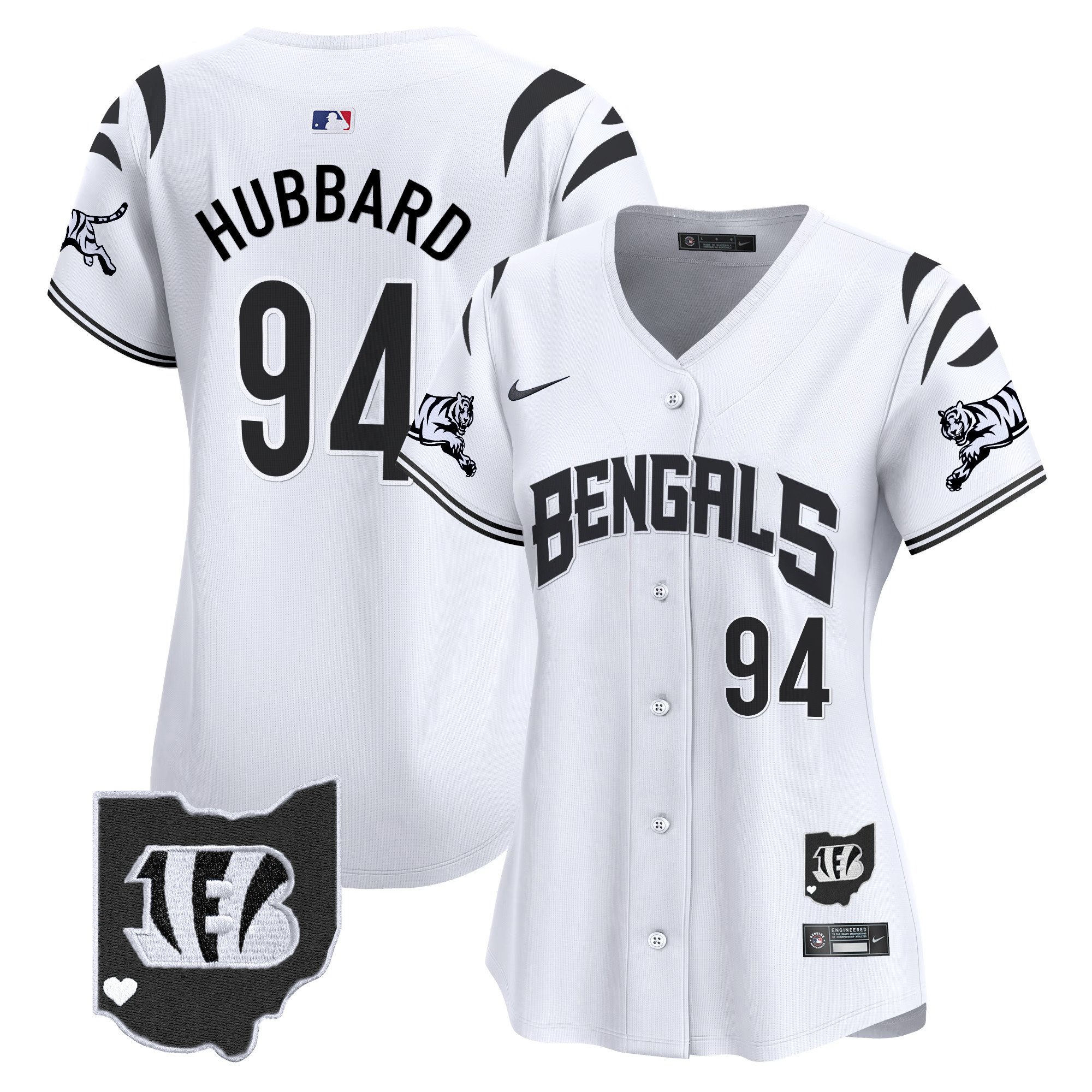 Women's Sam Hubbard Cincinnati Bengals Vapor Premier Limited White Limited Jersey - All Stitched