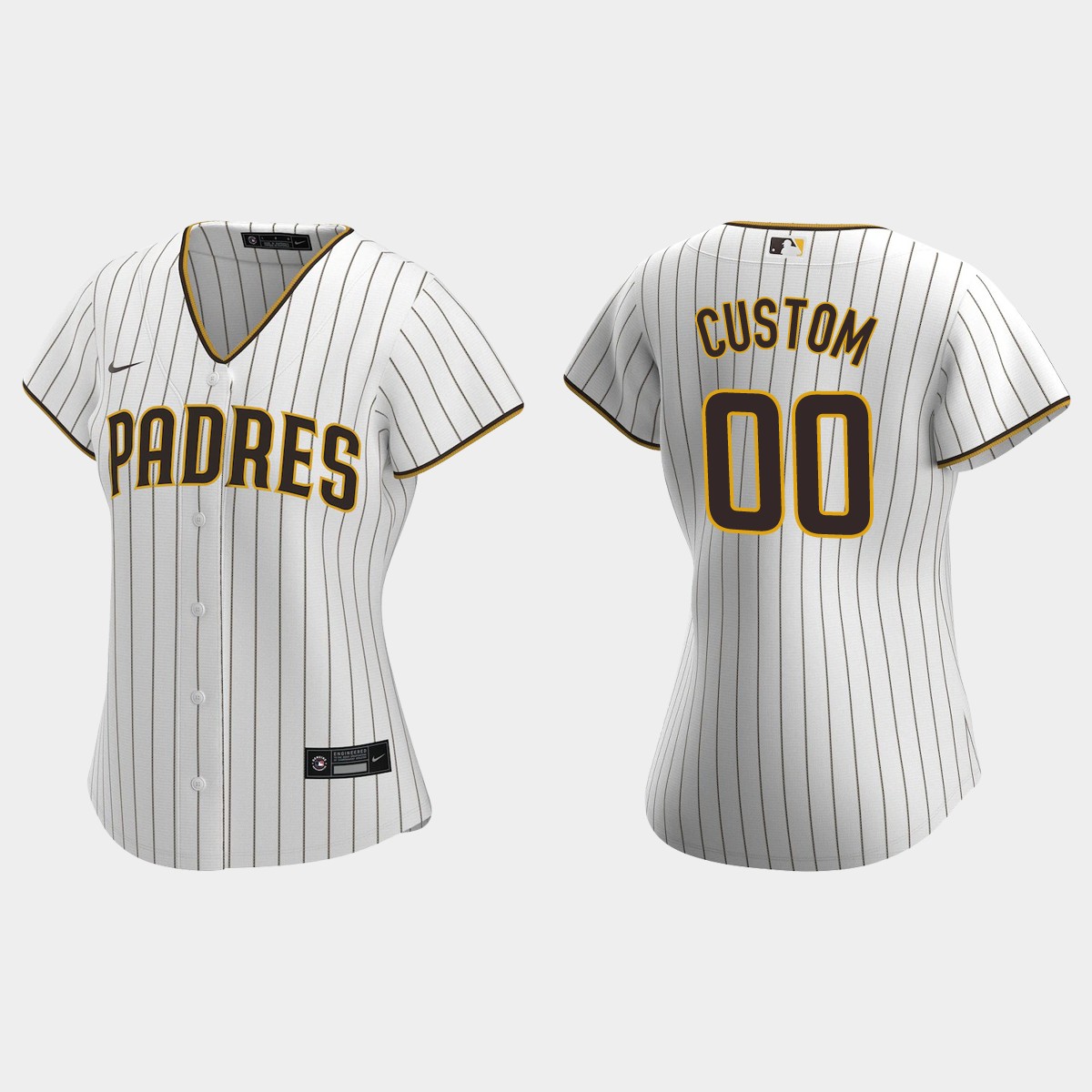 Women's San Diego Padres Custom White 2020 Home Jersey